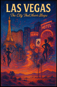 Las Vegas The City That Never Sleeps Poster