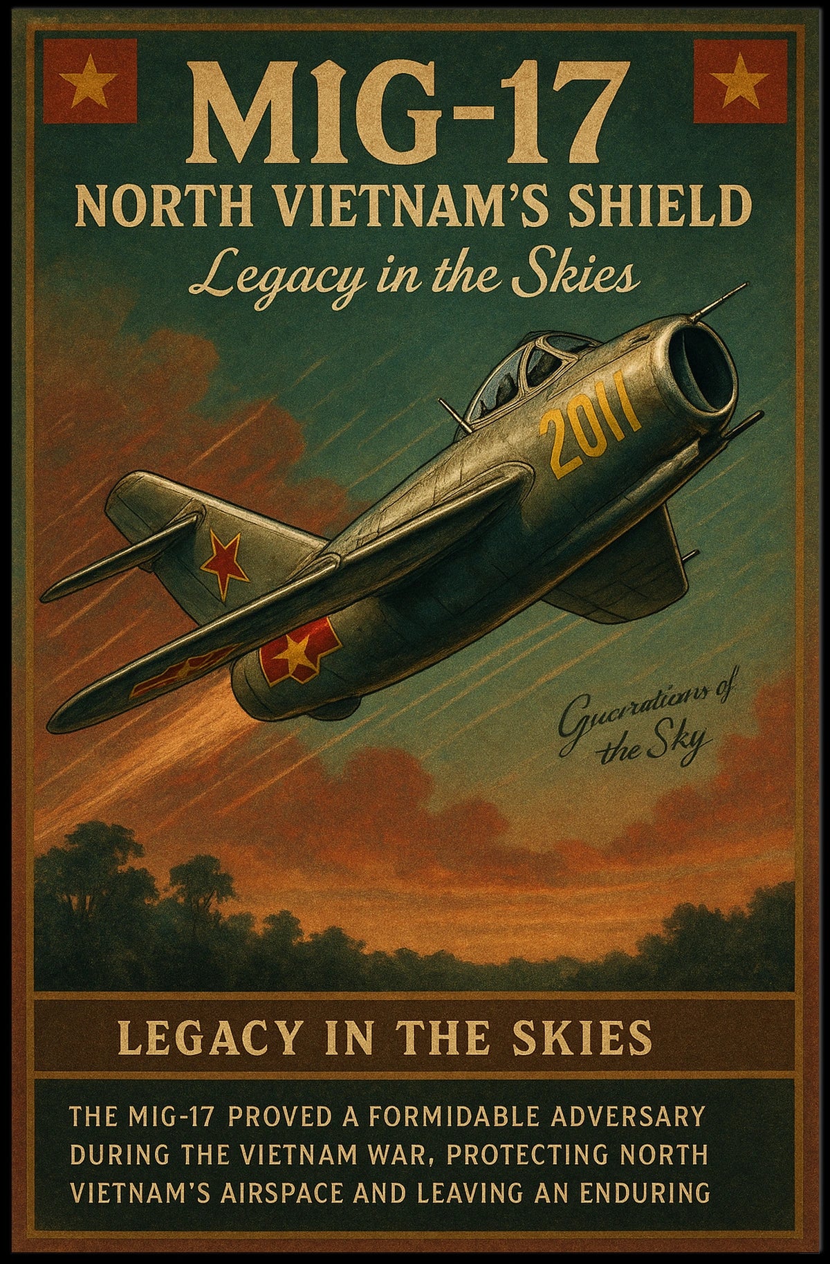 MIG-17 Legacy in the Skies Poster