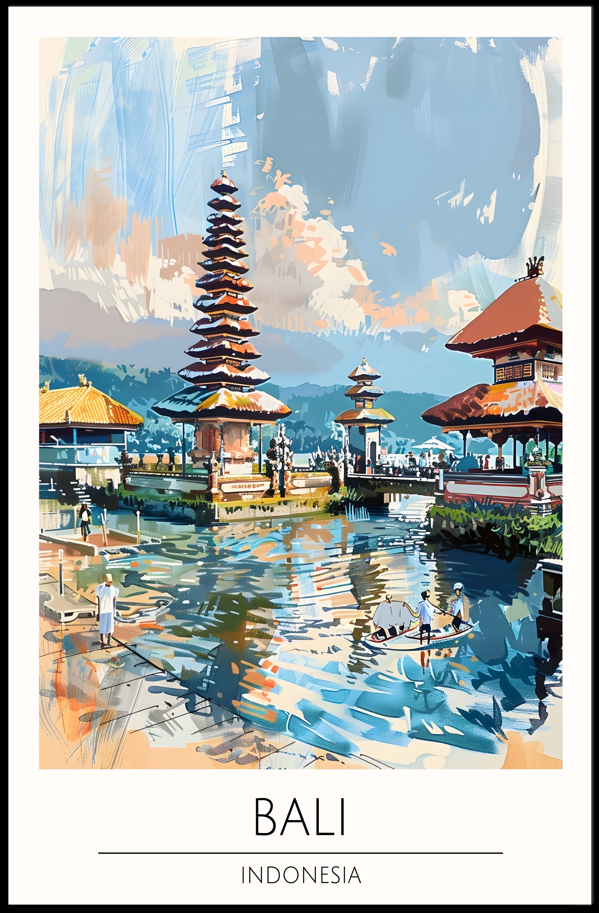 Tranquil Bali Landscape Poster PosterGoat