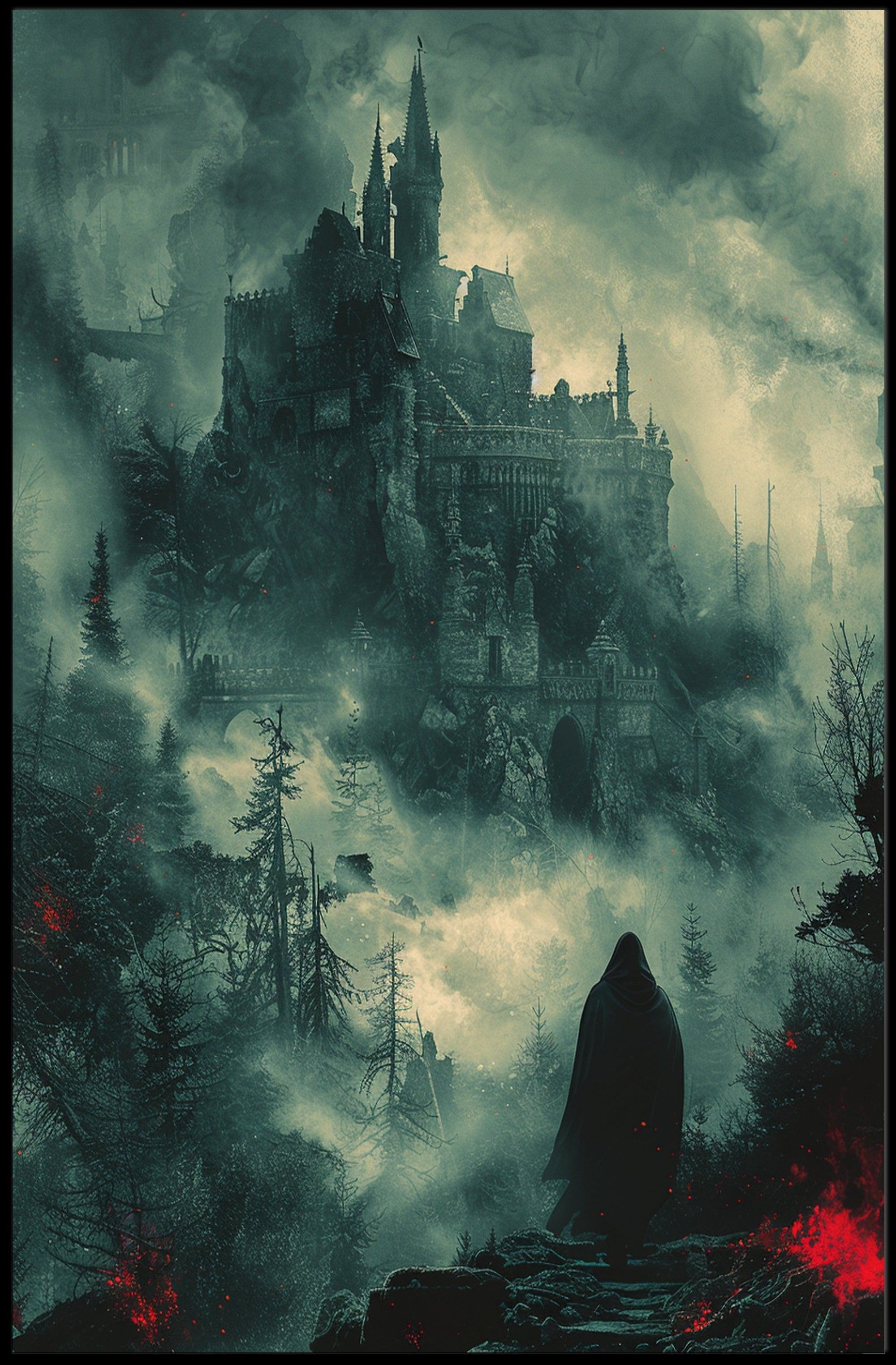 Dark Gothic Castle Adventure Fantasy or Mythology Poster PosterGoat