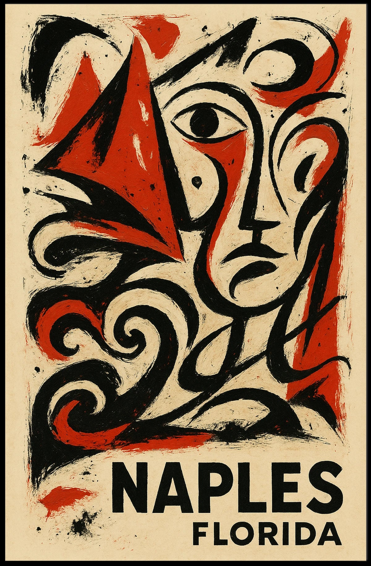 Naples Florida Artistic Expression Poster Wall Art Decor