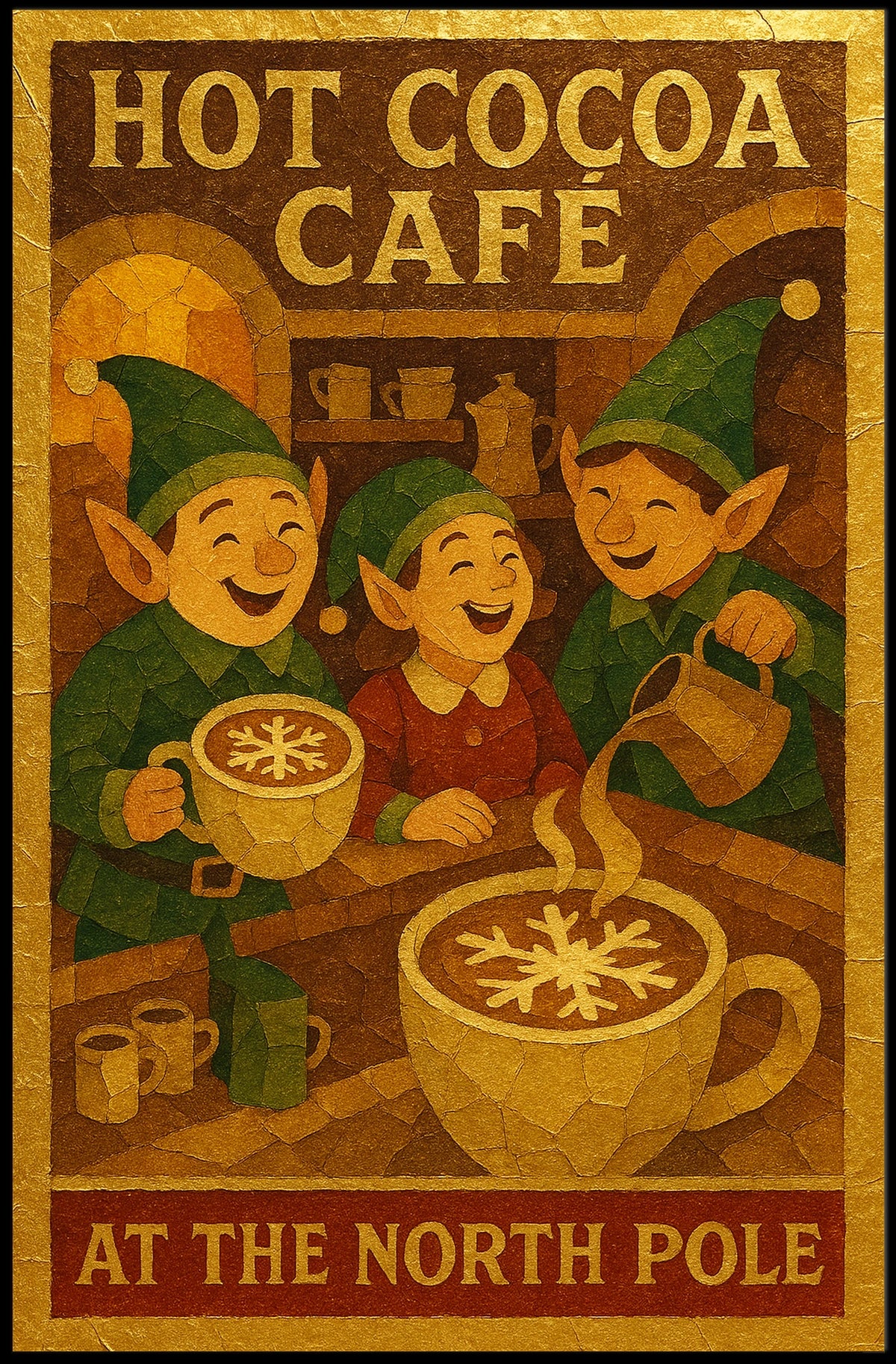 Hot Cocoa Cafรฉ At The North Pole Poster
