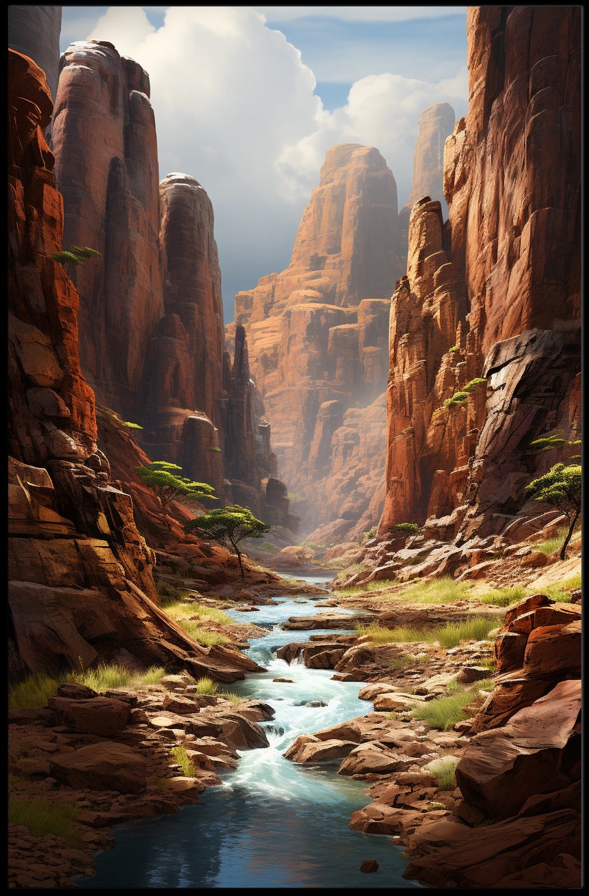Majestic Canyon Landscape Poster