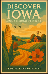 Discover Iowa Experience the Heartland Poster