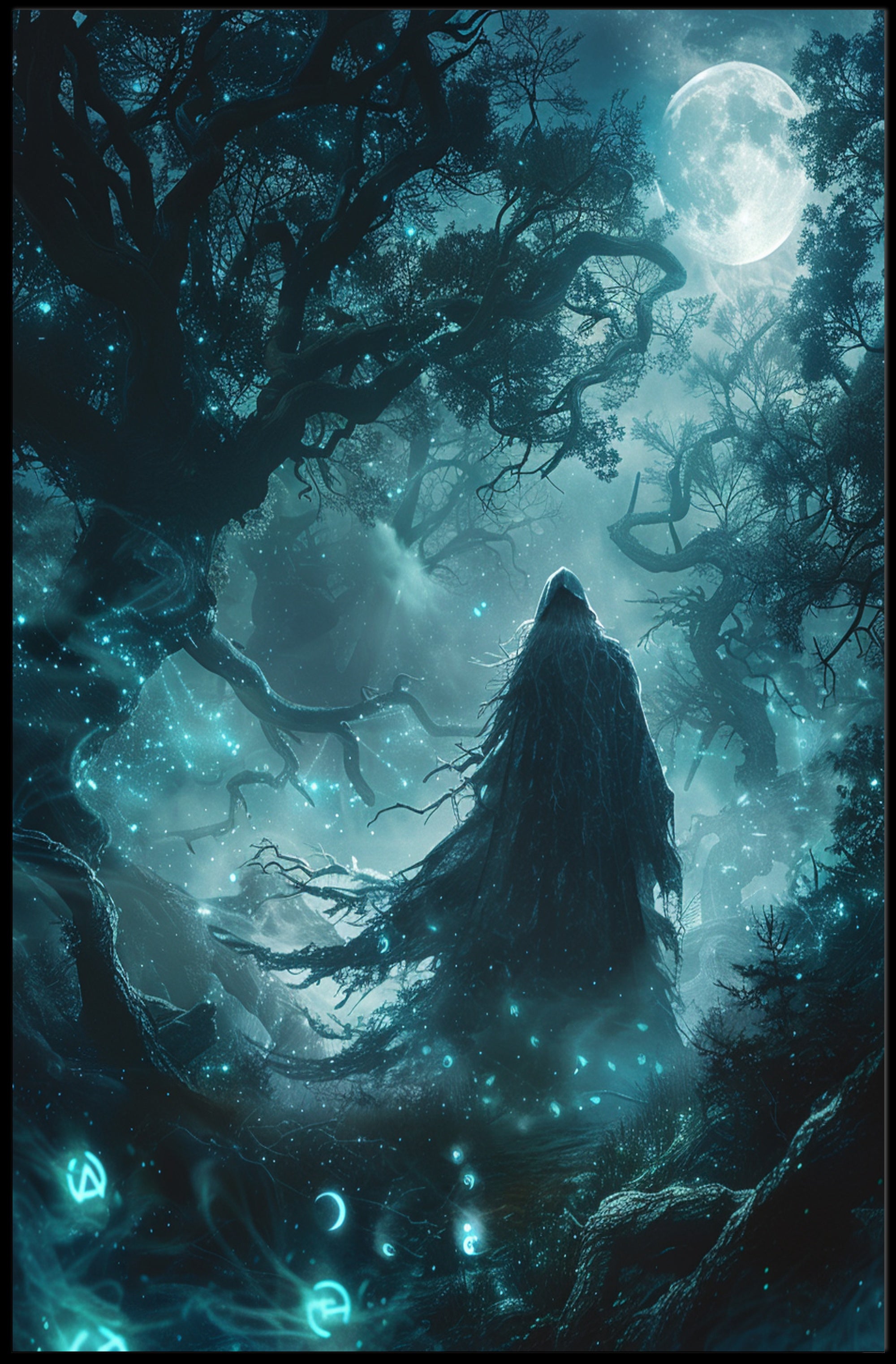 Enchanted Nocturne Art Poster for Home Decor and Wanderlust Enthusiasts PosterGoat