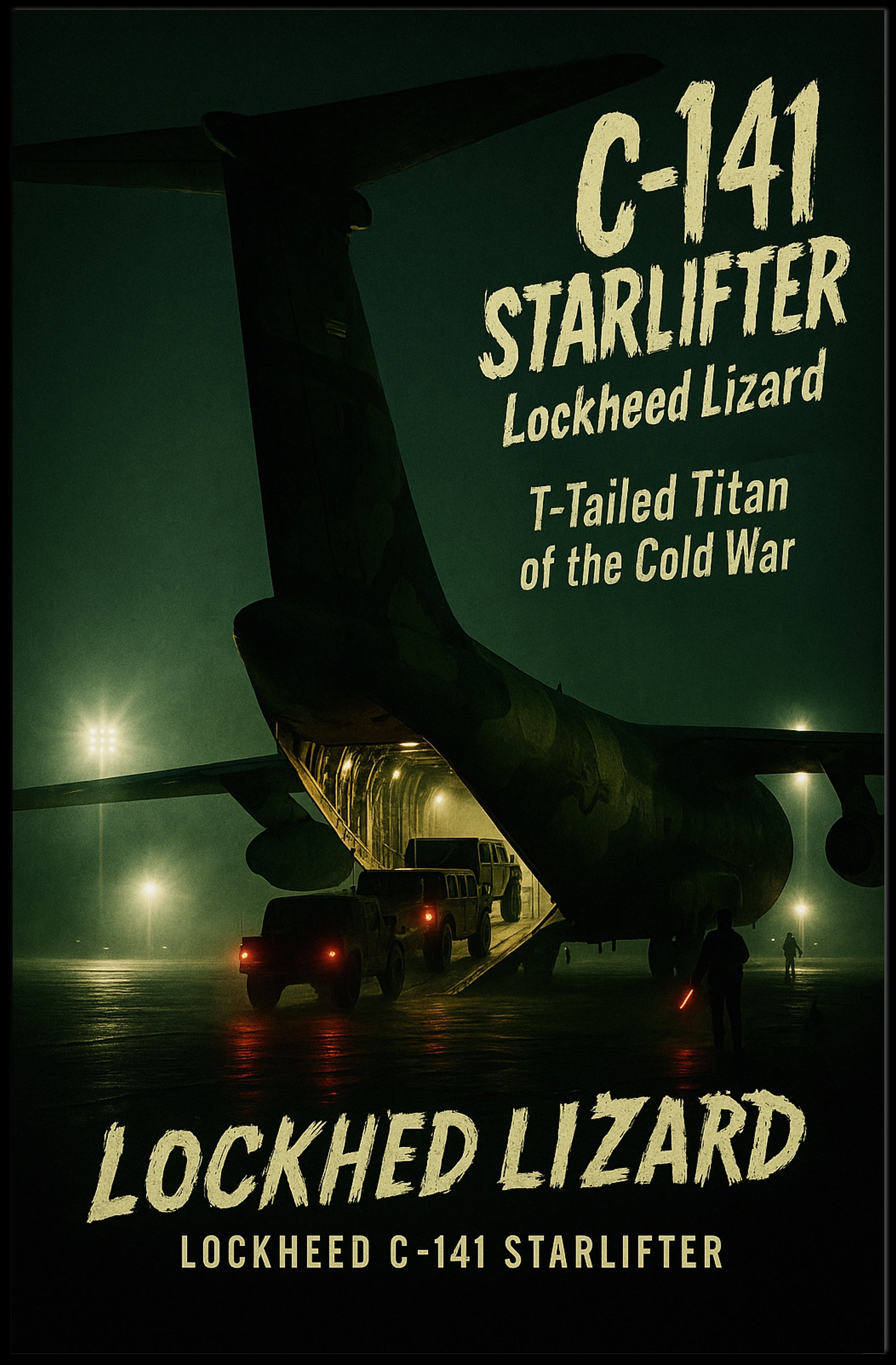 Lockheed C-141 T-Tailed Titan Military Recruitment Poster