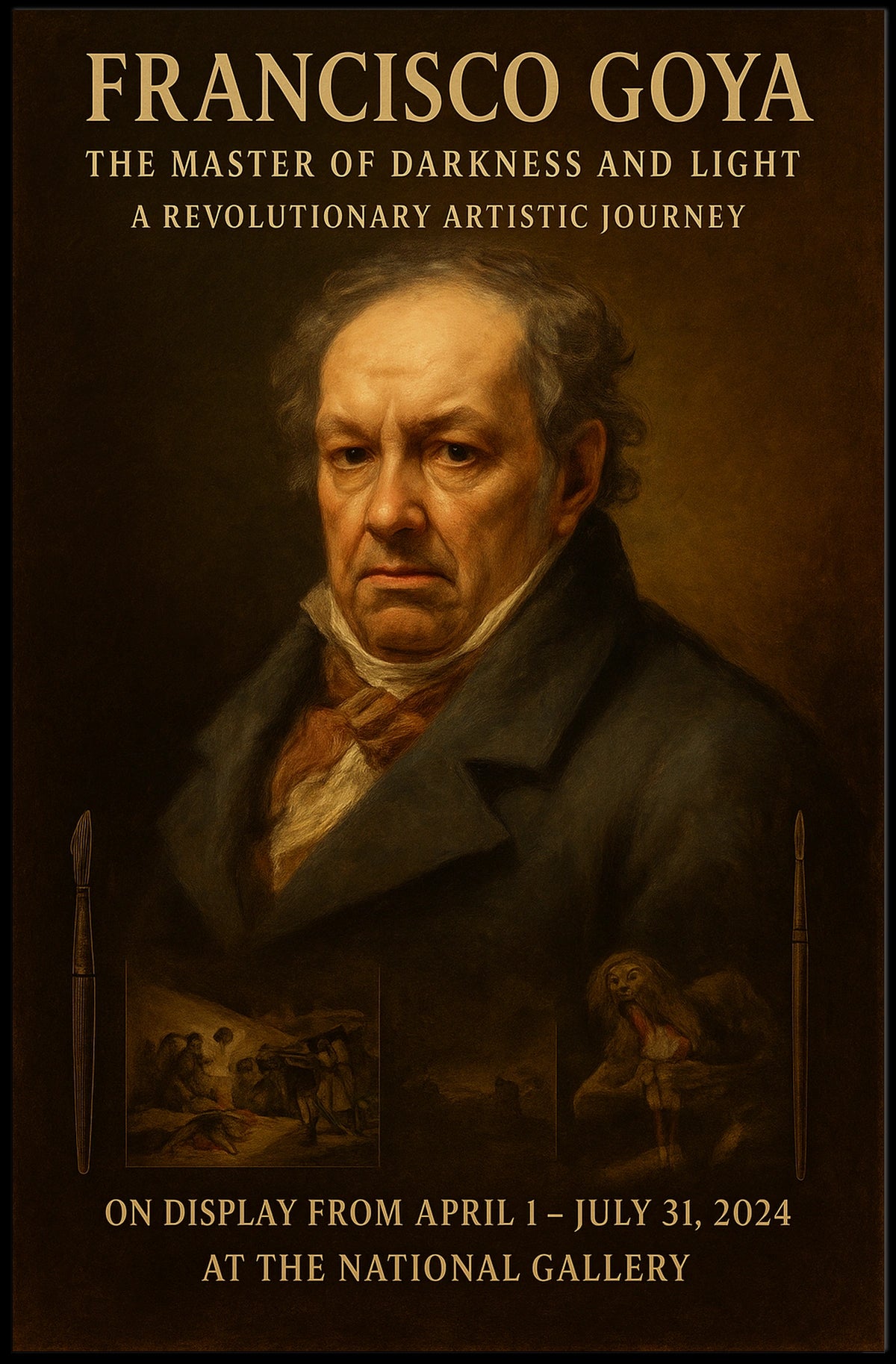 Francisco Goya The Master Of Darkness Poster
