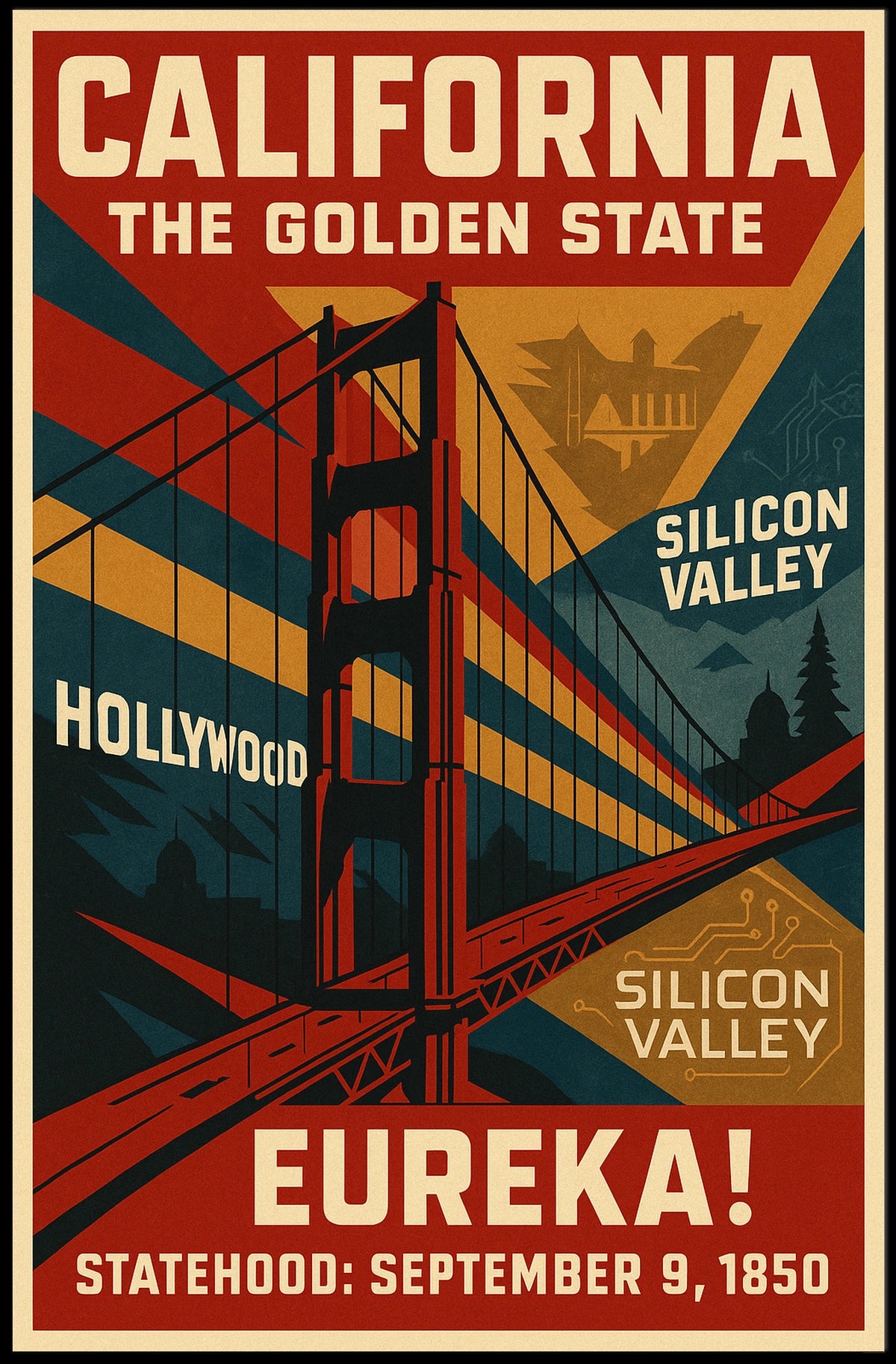 California The Golden State Poster