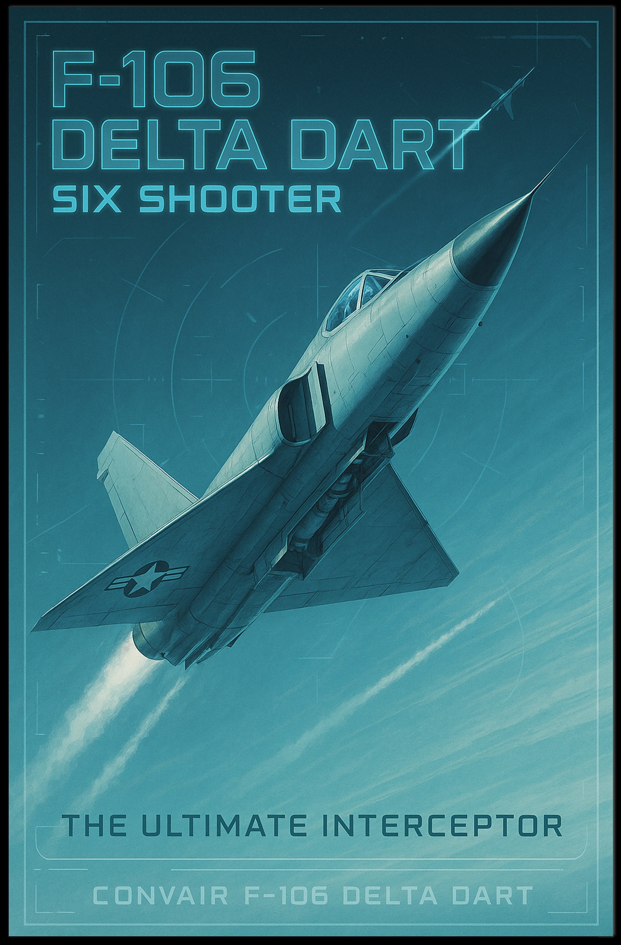 F-106 Delta Dart Flight Art Poster