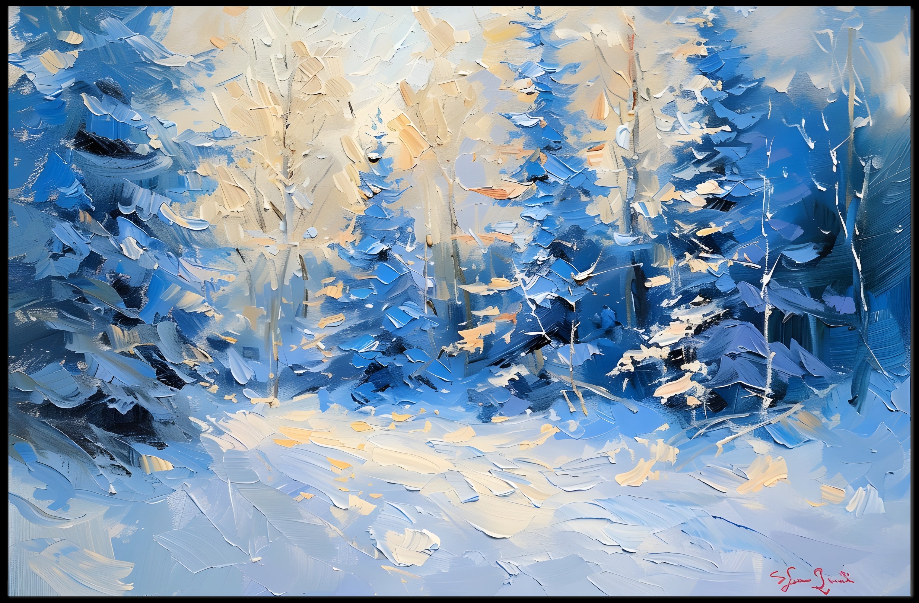 Winter's Tranquil Palette Poster