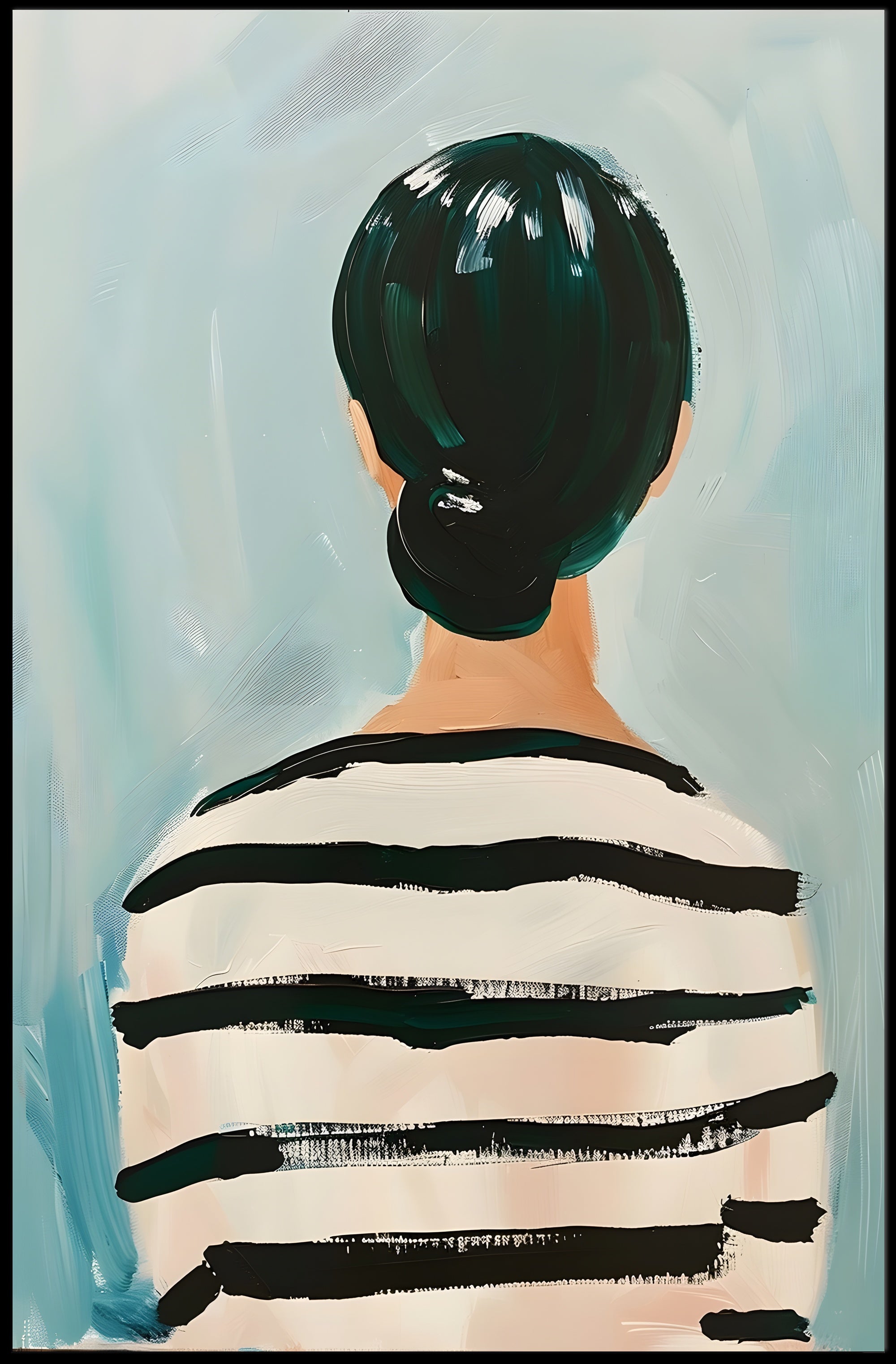 Striped Reflections Abstract Poster Wall Art Print