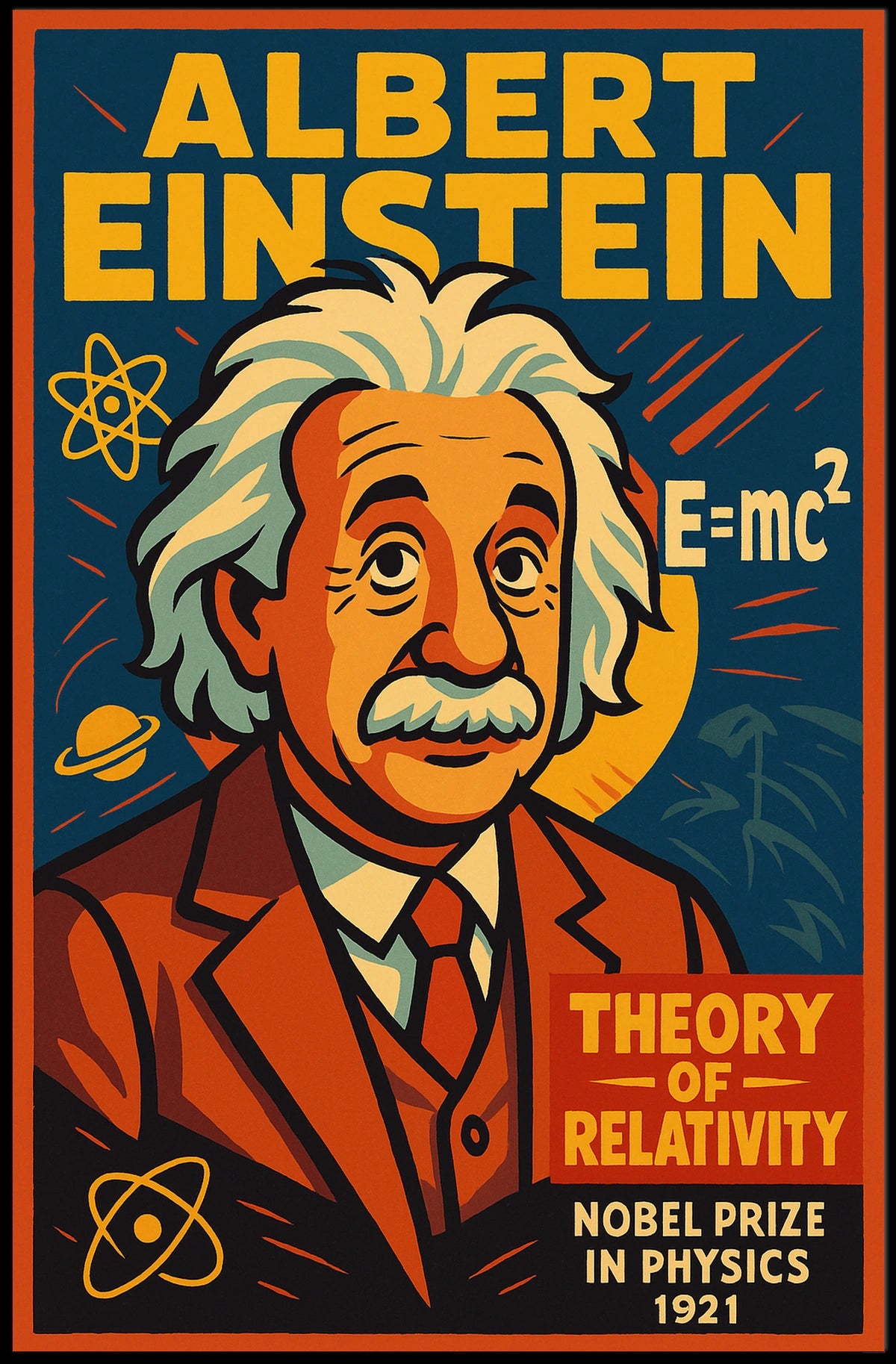 Albert Einstein Theory Of Relativity Poster