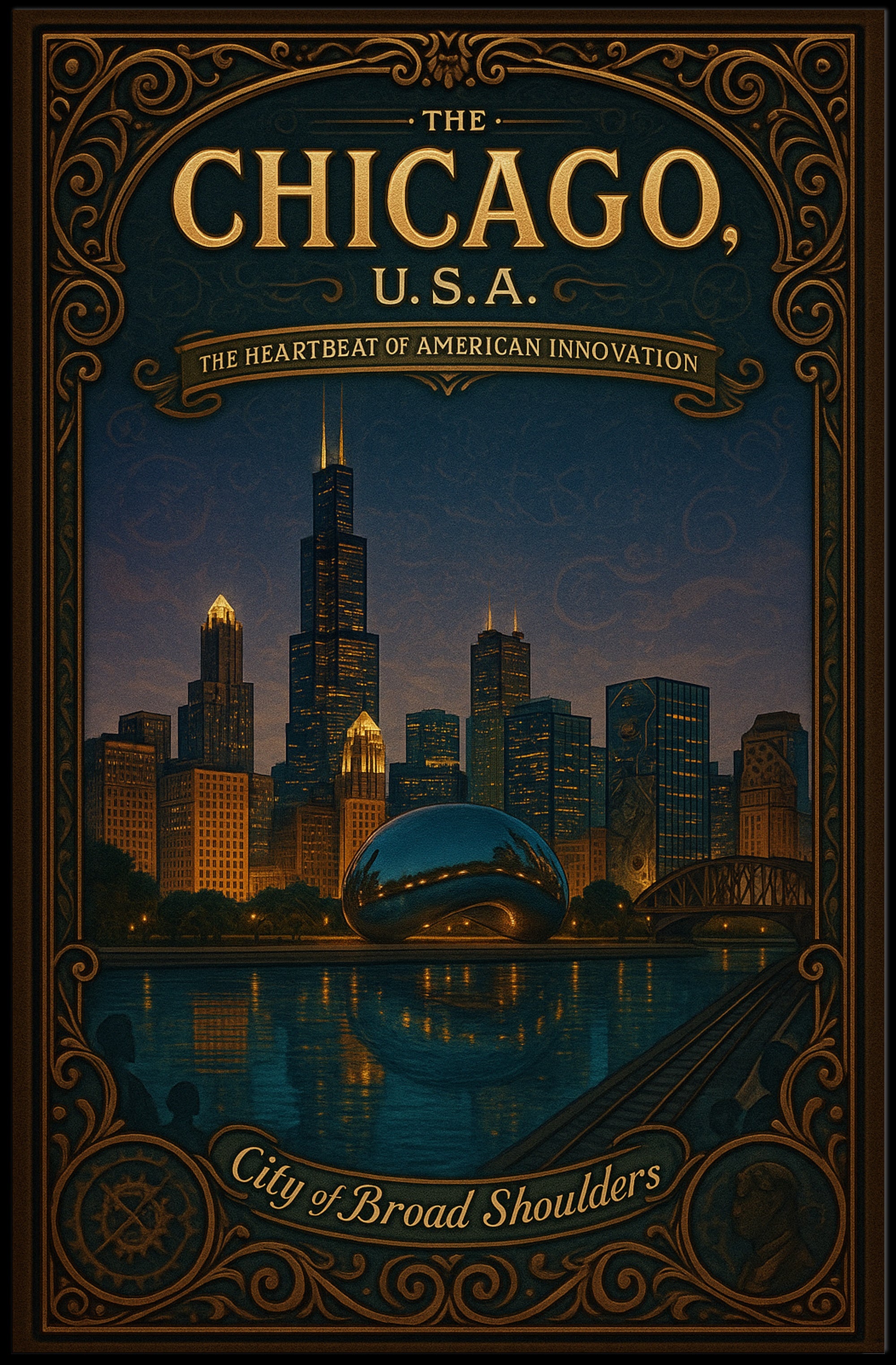 Chicago The Heartbeat of American Innovation Poster PosterGoat