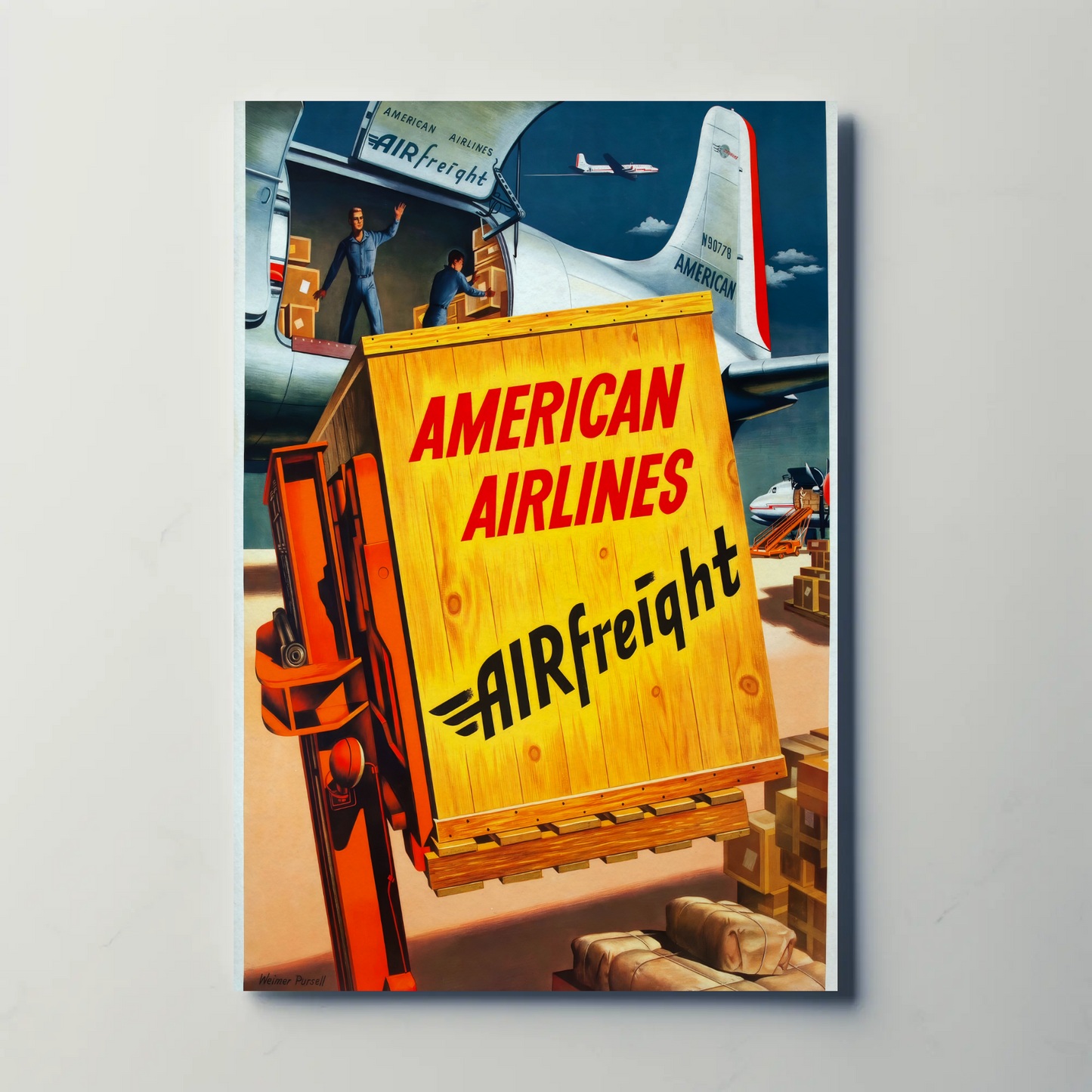 American Airlines Air Freight Poster