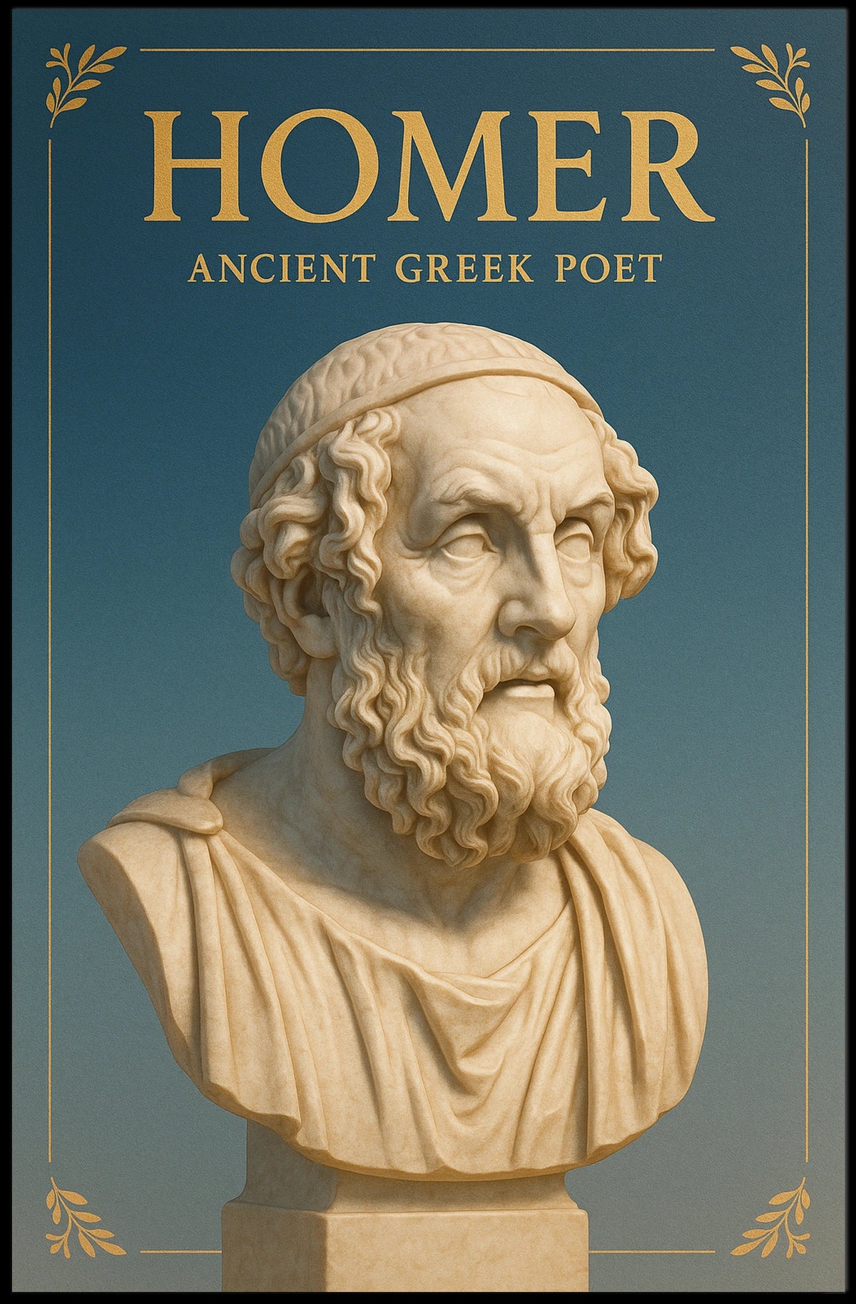 Homer Ancient Greek Poet Poster