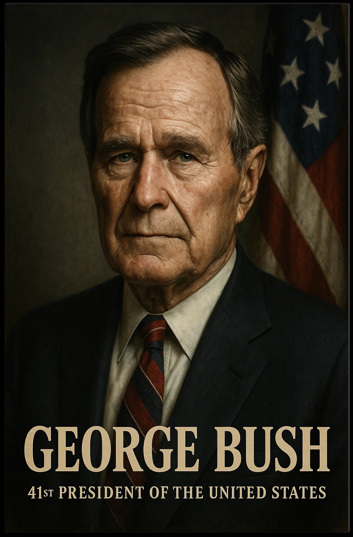 George Bush 41st President Poster Wall Art Decor Tribute