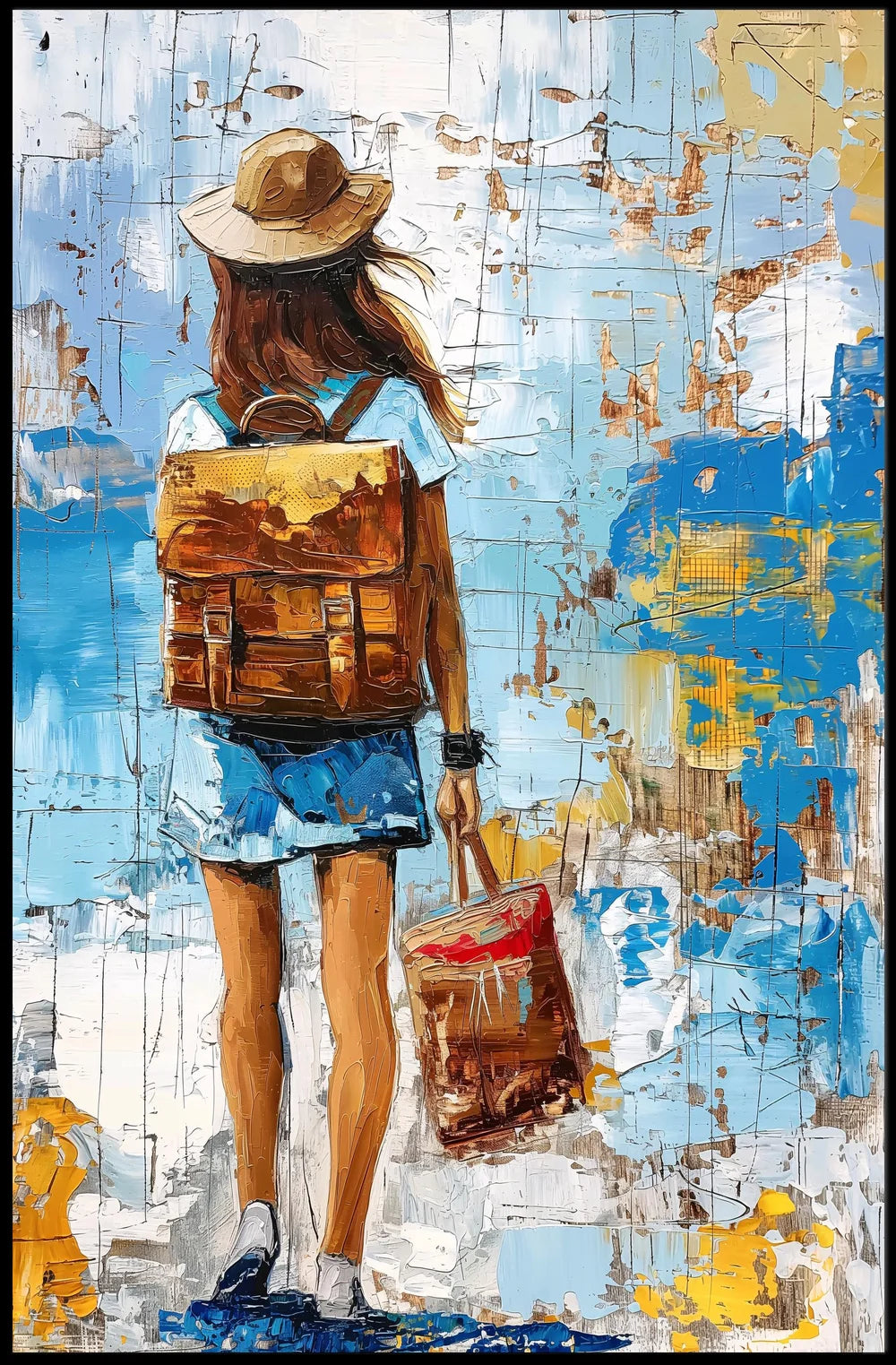 Vintage Parisian Architecture Art Poster