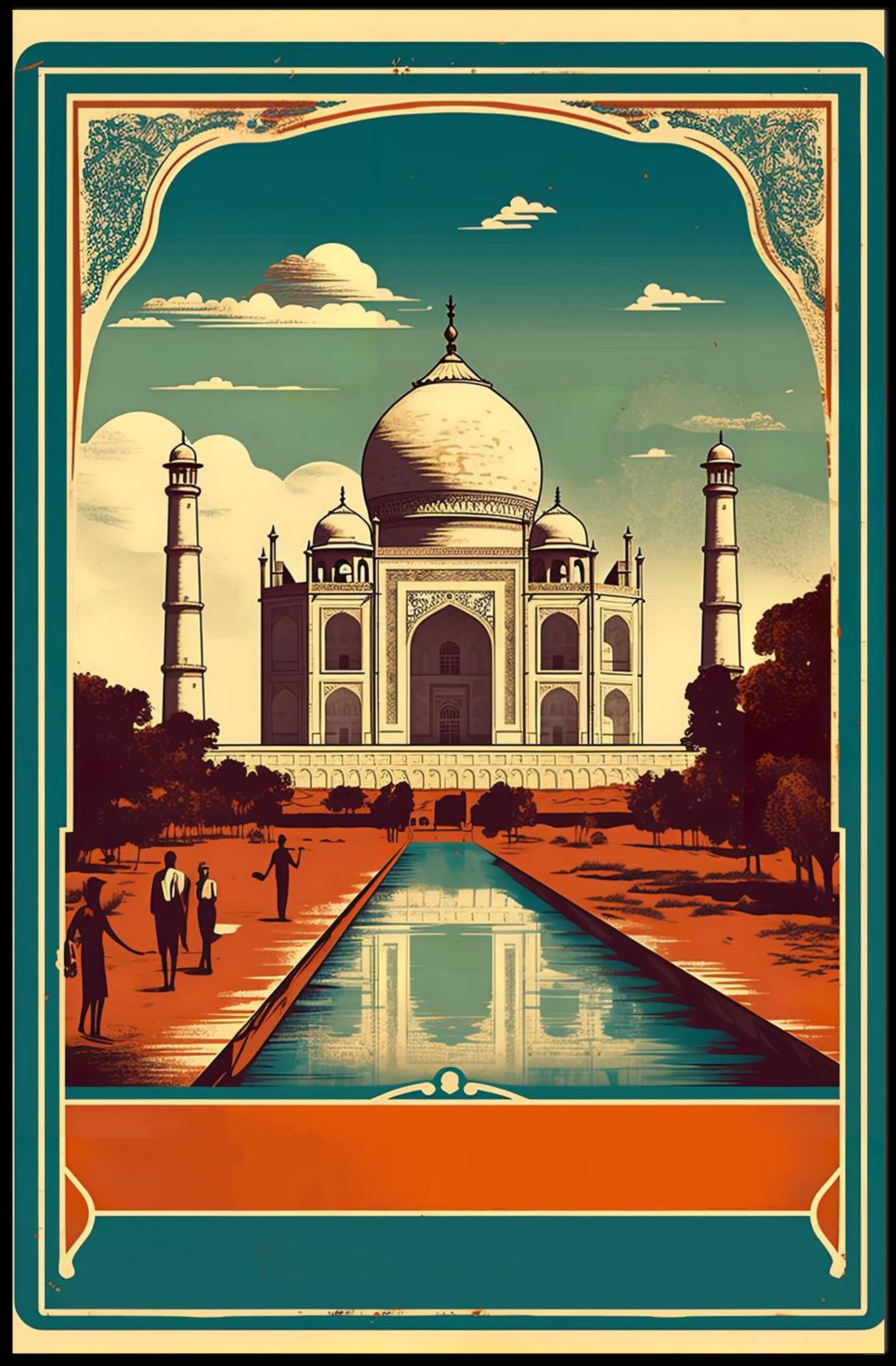 Vintage Taj Mahal Poster
