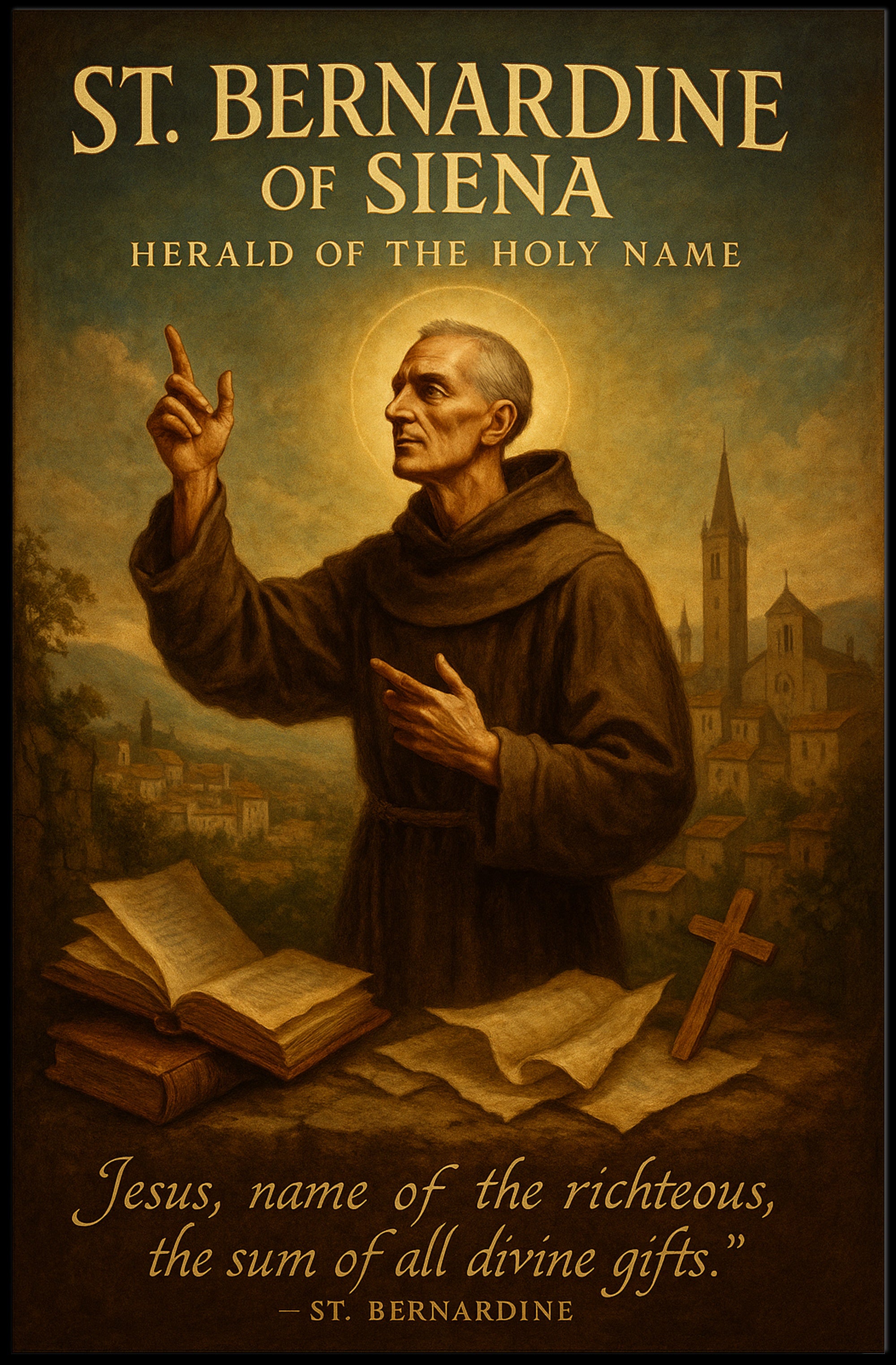St. Bernardine of Siena Poster PosterGoat