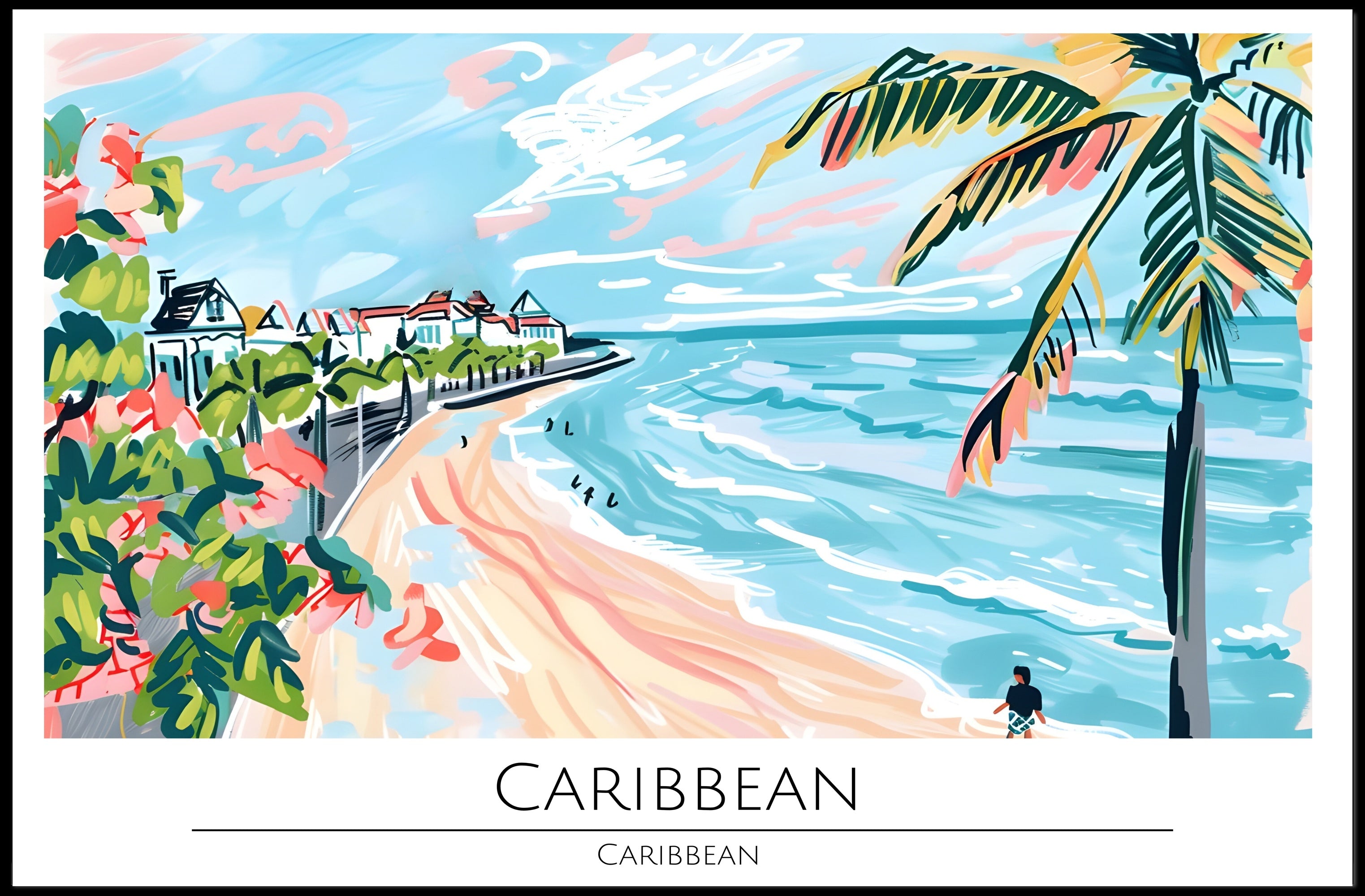 Caribbean Beachscape Poster PosterGoat