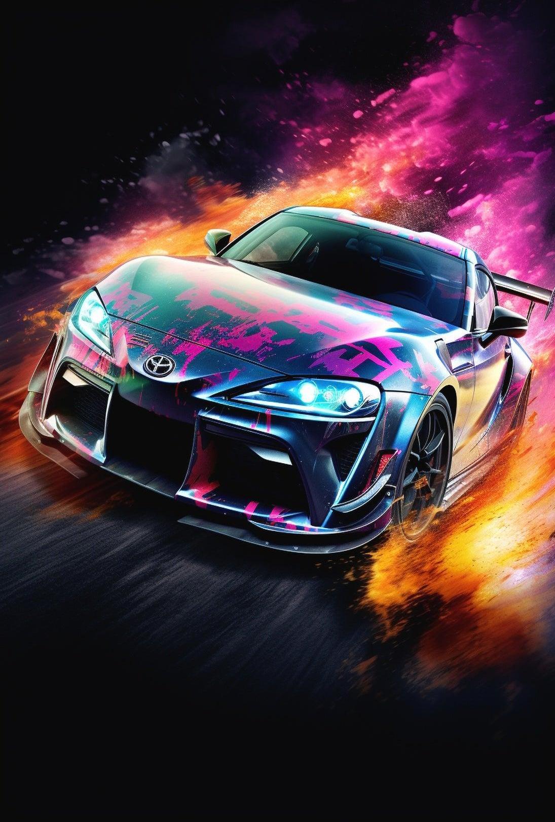 Sleek Modern Sports Car Poster for Thrill Seekers