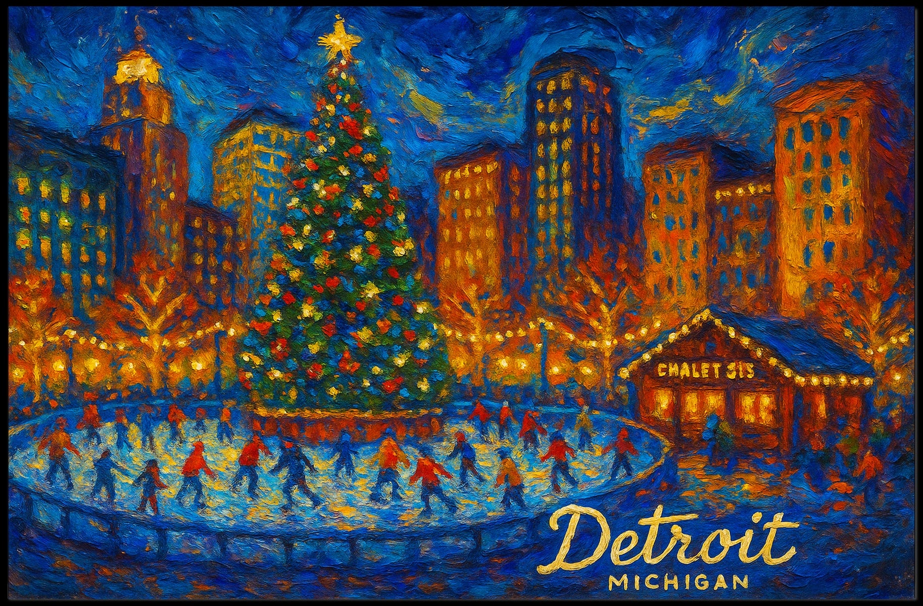 Detroit Winter Wonderland Poster