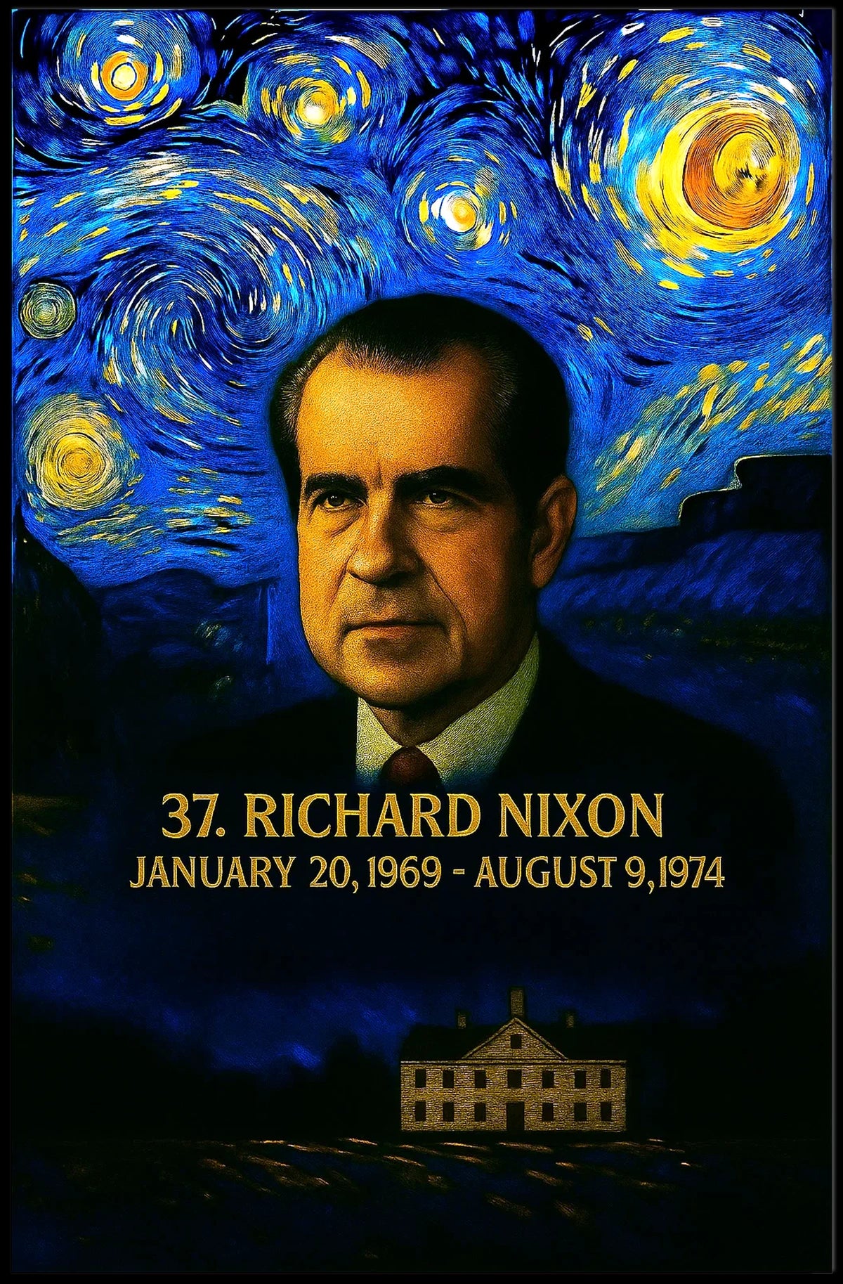 Richard Nixon 37th President of the United States Presidential Masterpiece Series Poster