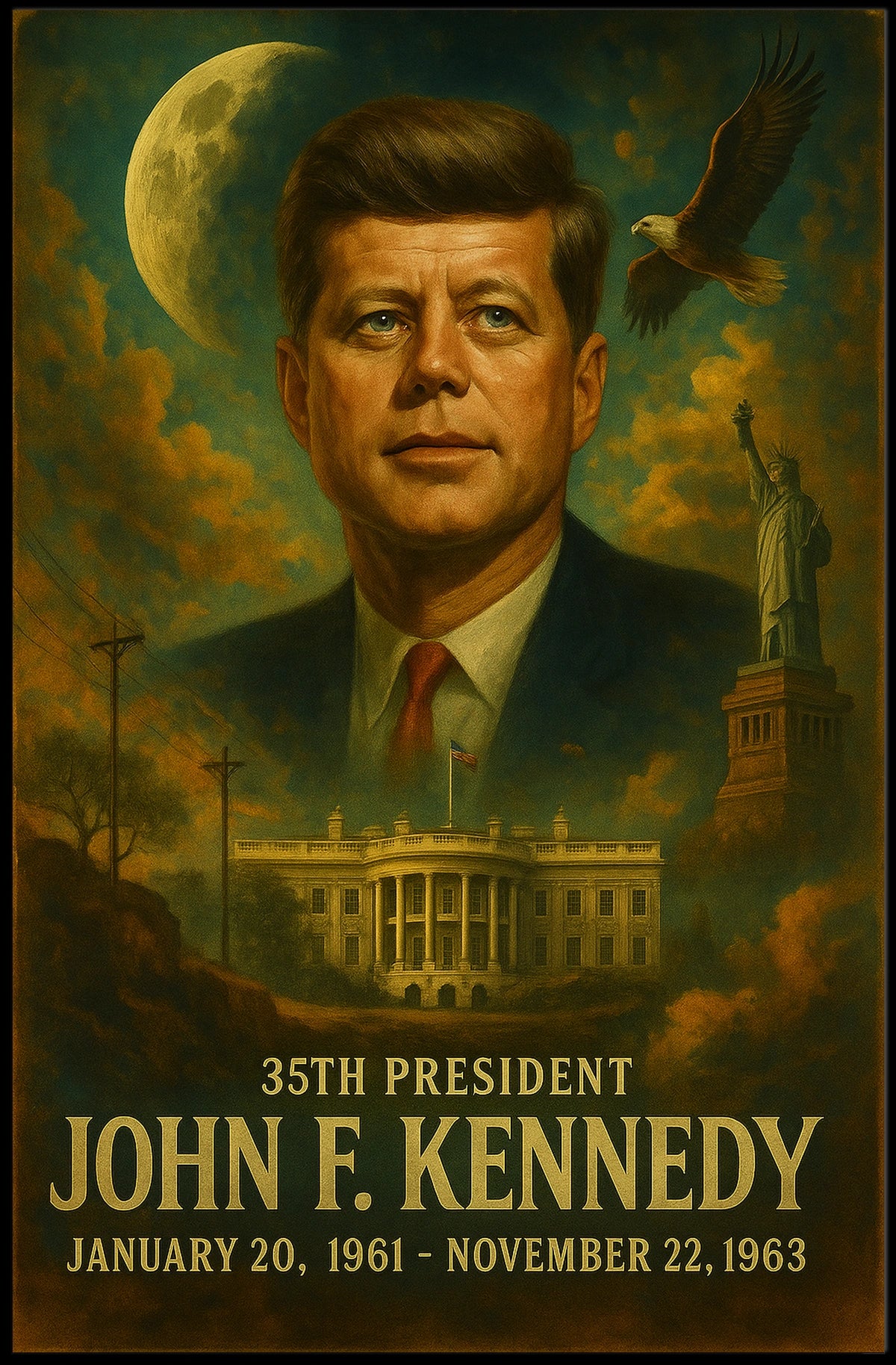 John F. Kennedy 35th President Poster