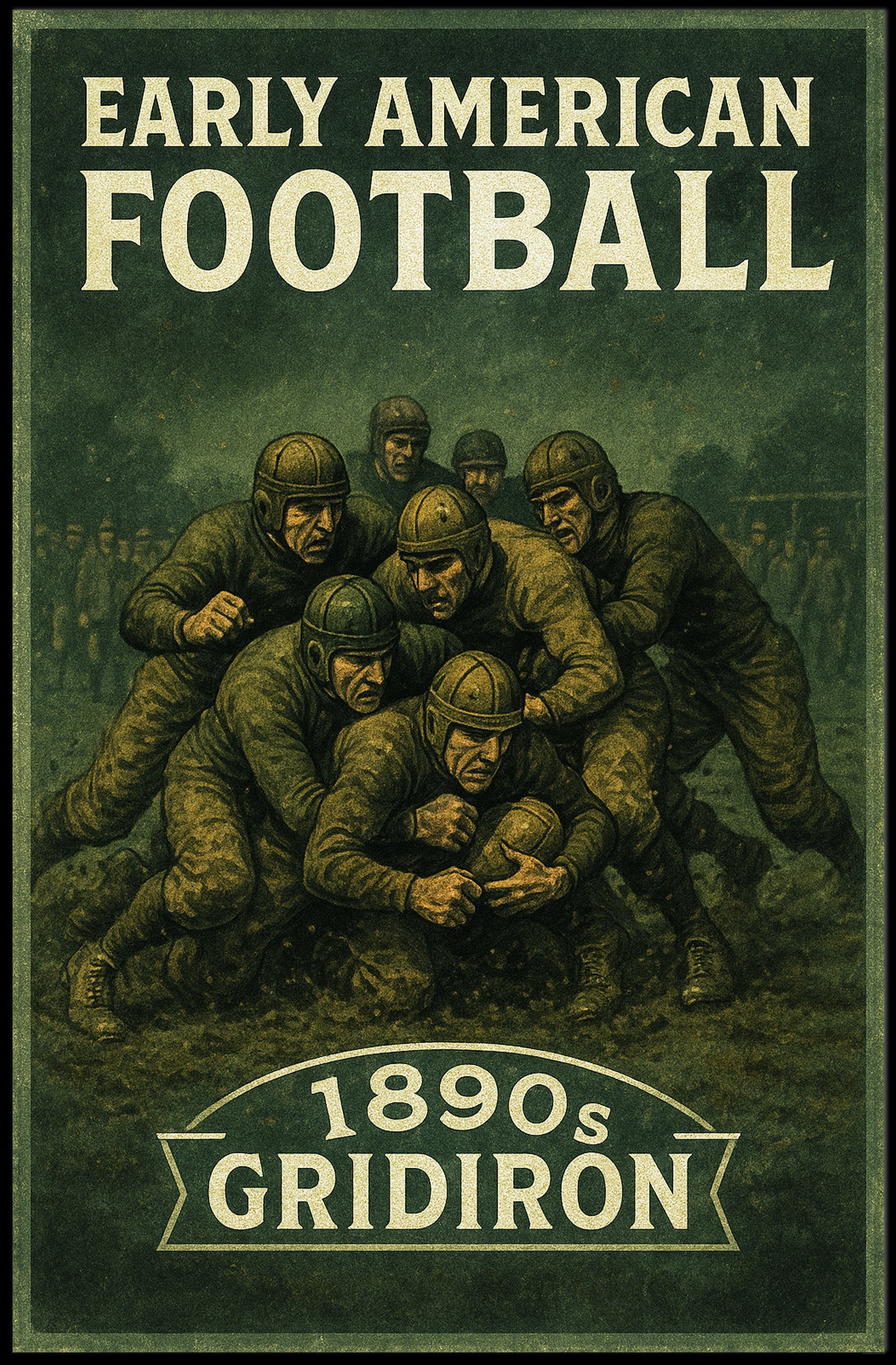 Early American Football 1890s Gridiron Poster PosterGoat