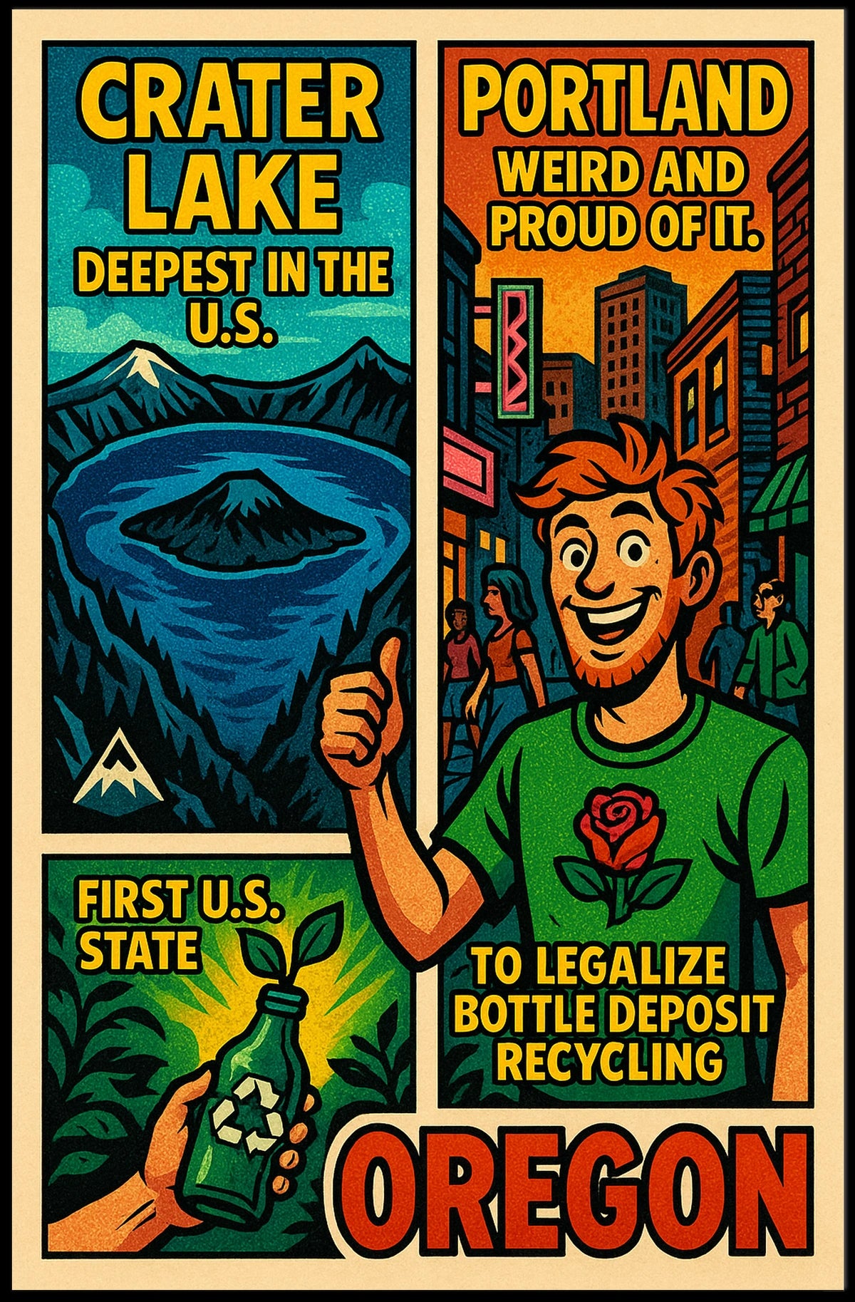 Oregon Highlights Poster