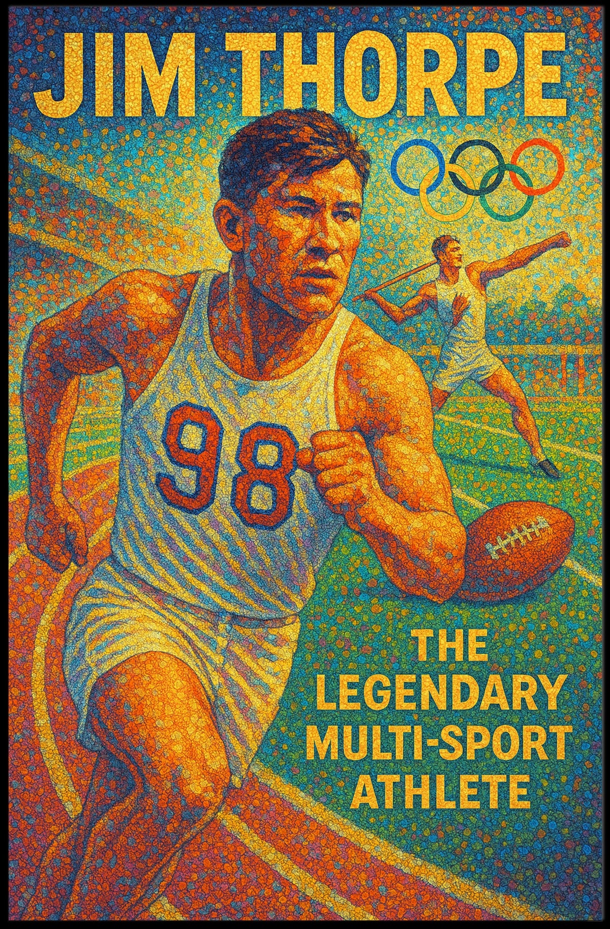 Jim Thorpe Iconic Multi-Sport Legend Poster