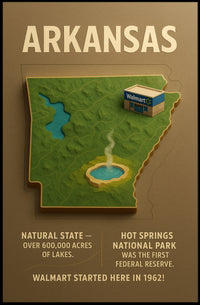 Arkansas The Natural State Poster