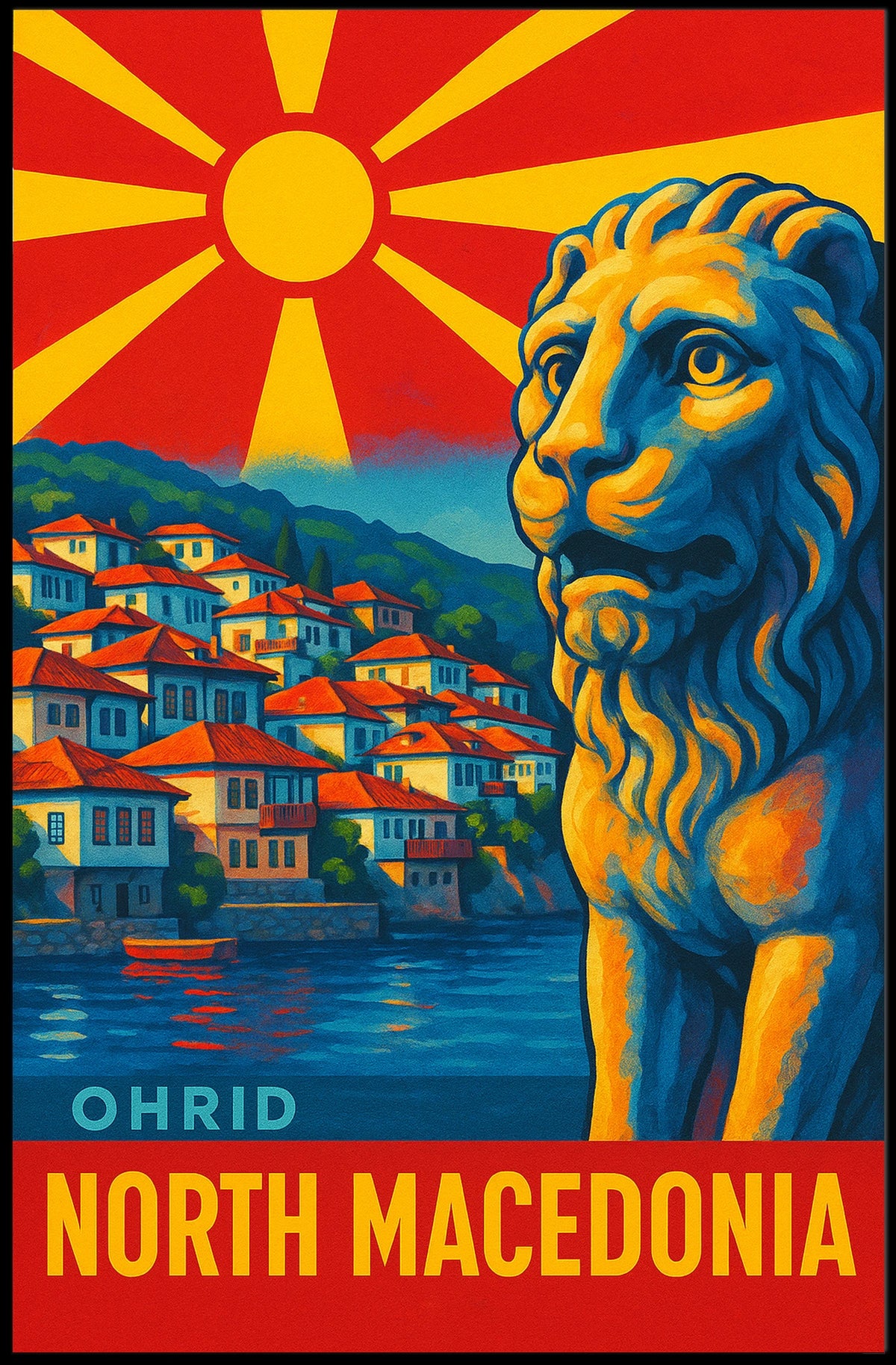Discover Ohrid, North Macedonia Poster