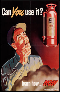 Fire Extinguisher Training Awareness Poster PosterGoat
