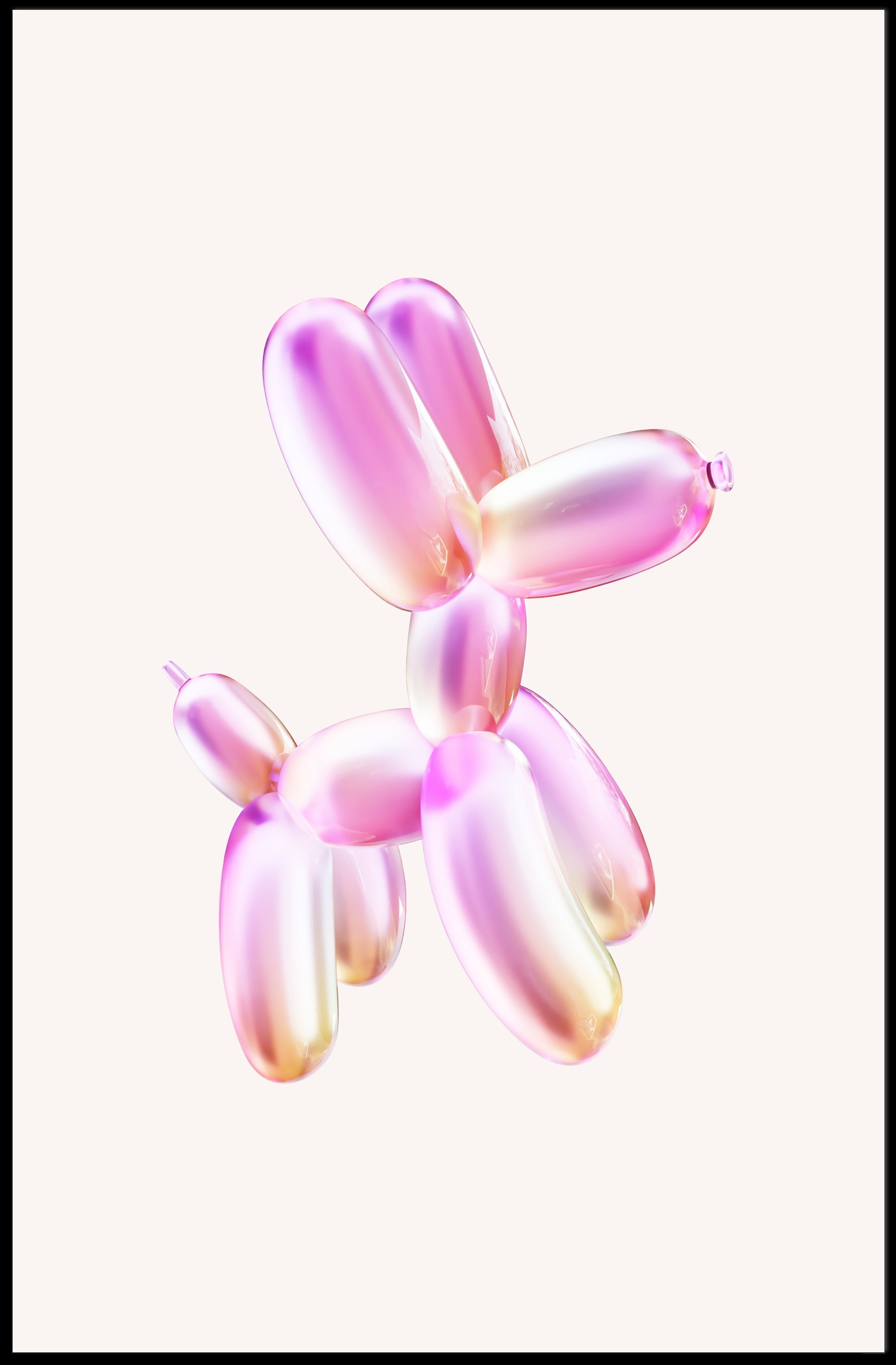 Iridescent Balloon Dog Modern Art Abstract or Artistic Poster PosterGoat