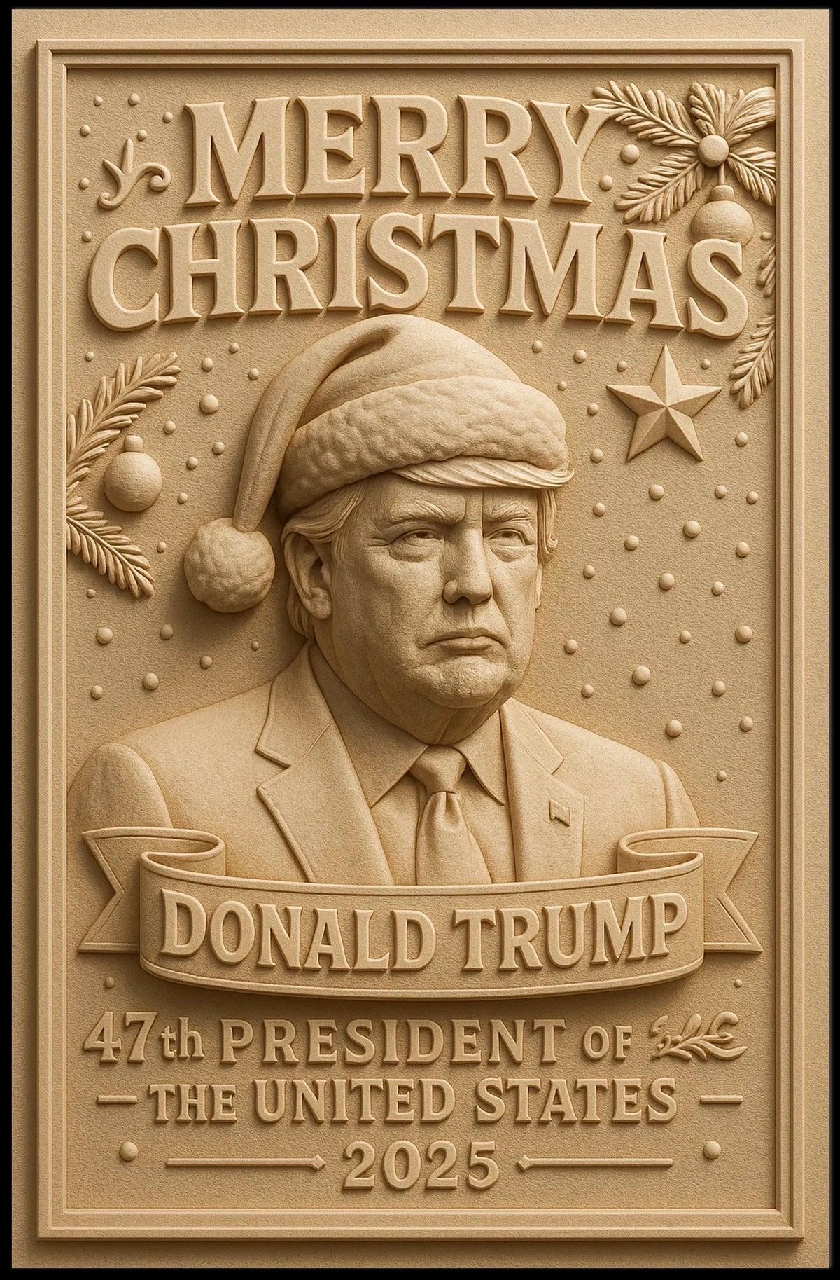 Santa Claus Christmas Cheer Festive Art Poster