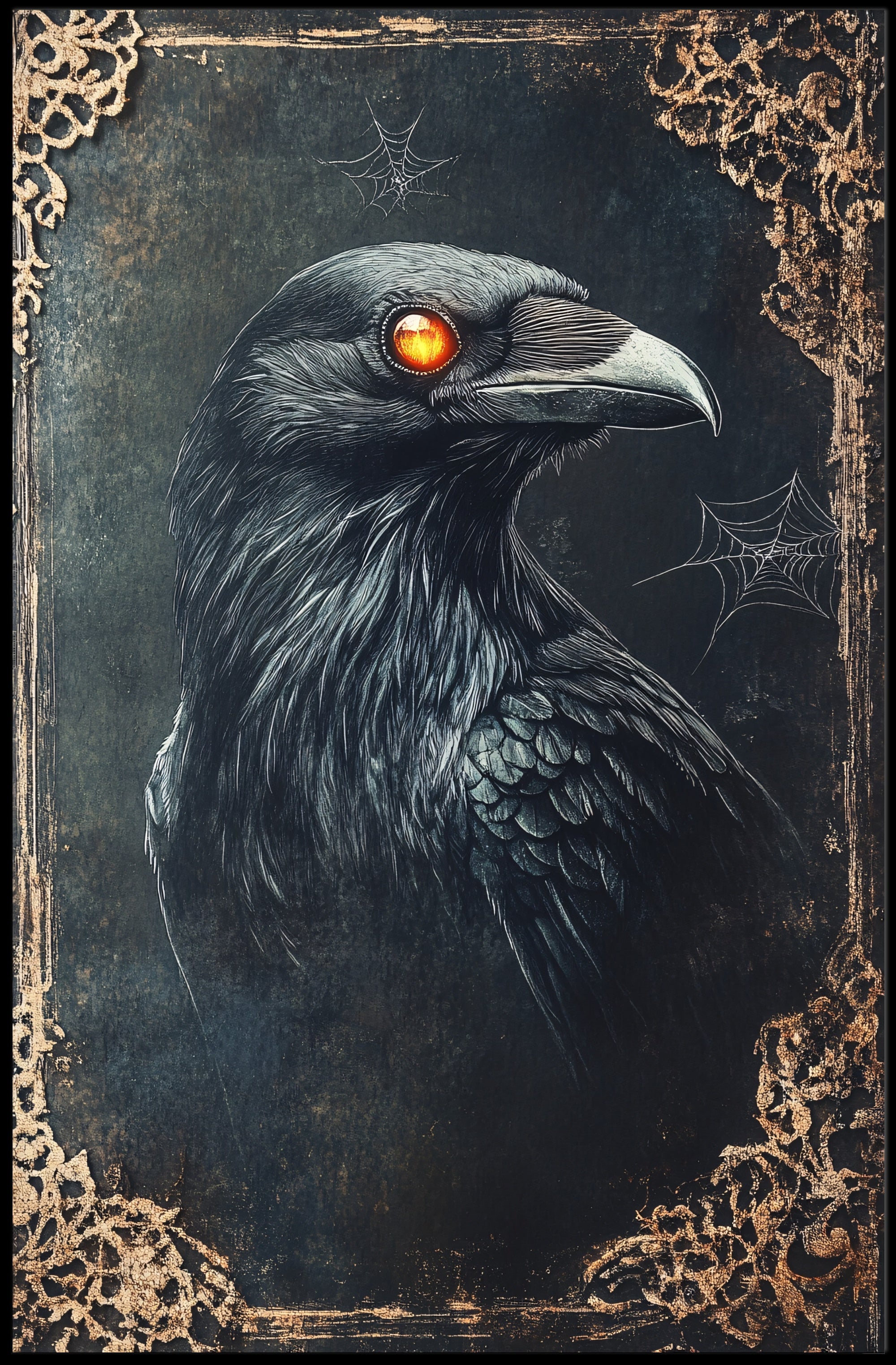 Mystical Raven Portrait Poster