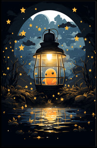 Starry Night Lantern Poster
