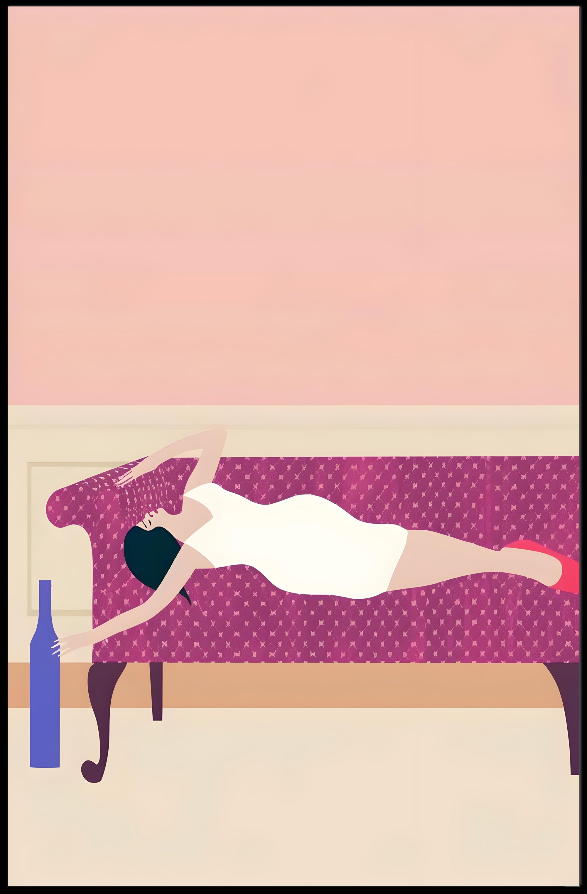 Reclined Elegance Poster