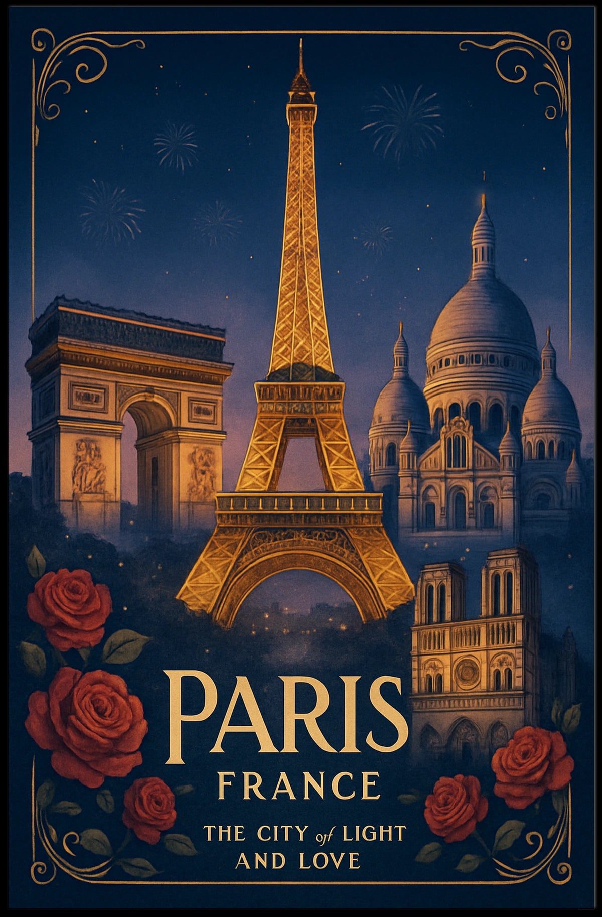 Paris The City of Light and Love Poster