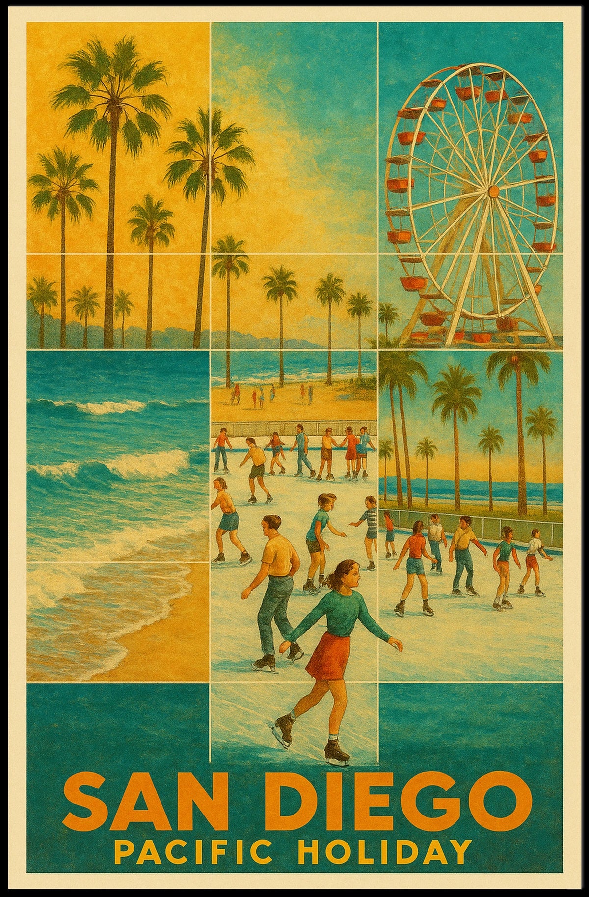 San Diego Pacific Holiday Poster