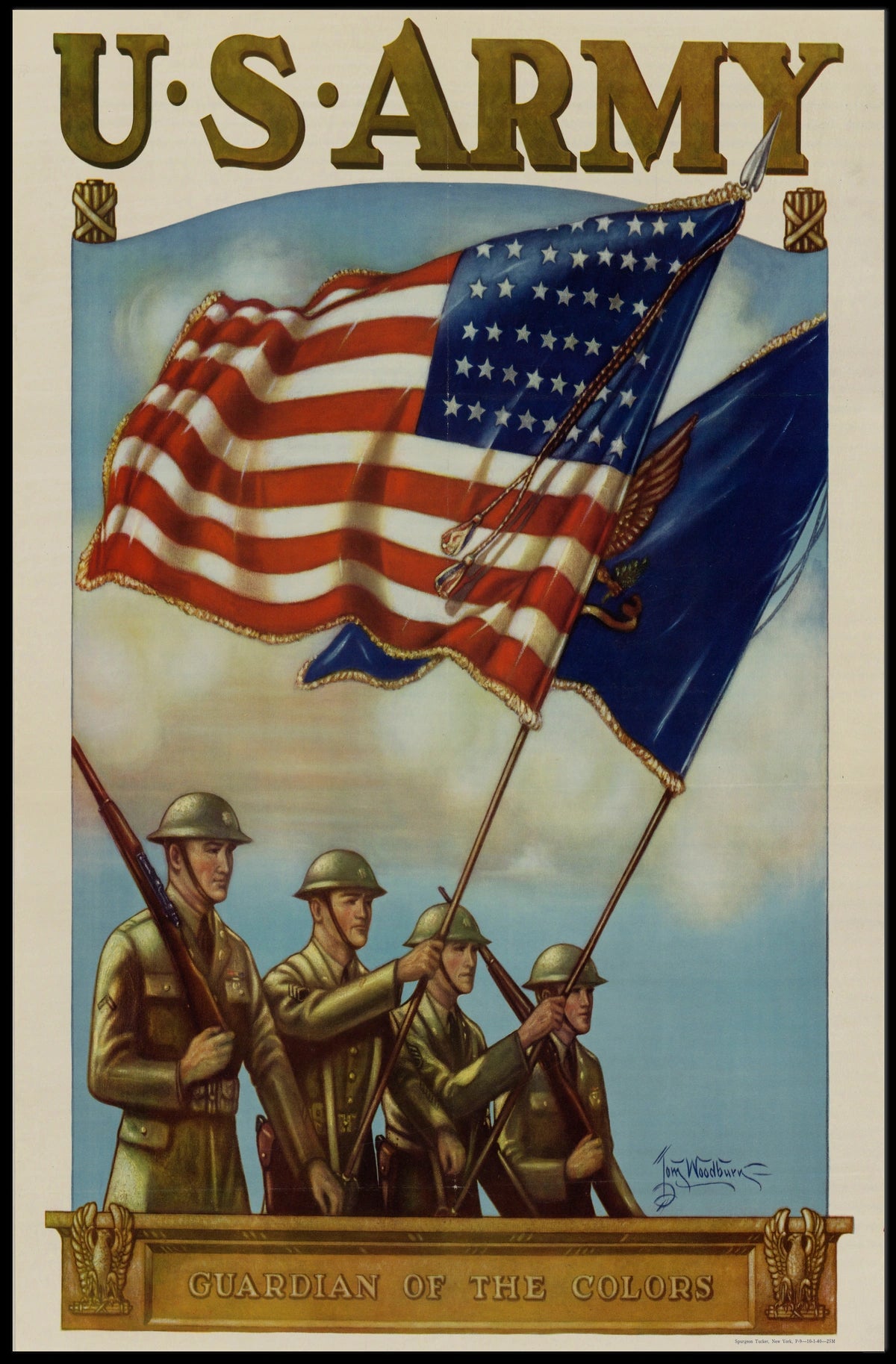 U.S. Army Patriotic Vintage Military Recruitment Poster