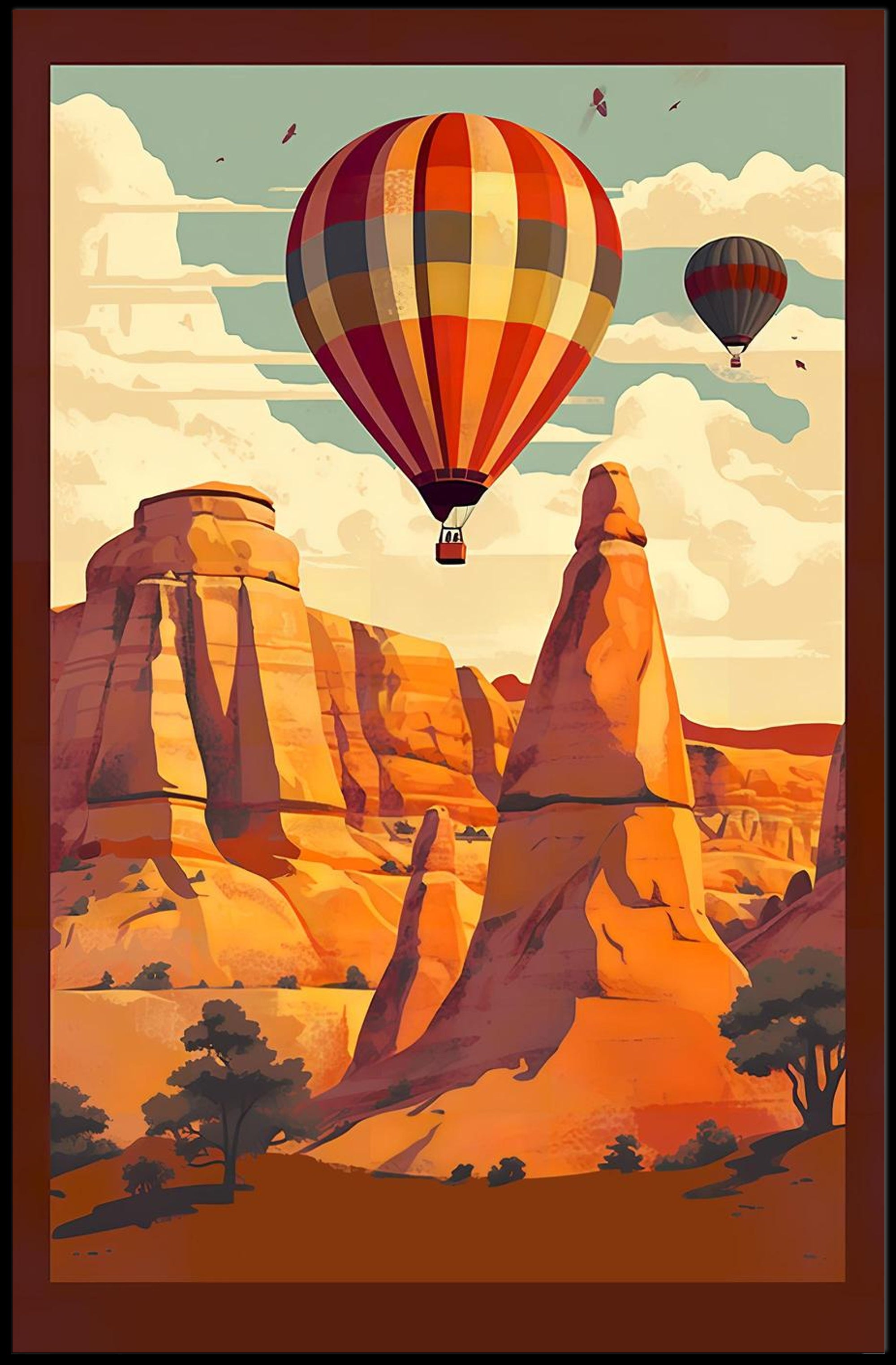 Scenic Balloon Journey Poster