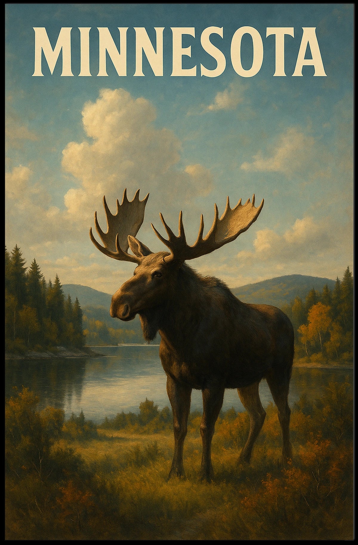Majestic Minnesota Moose Poster