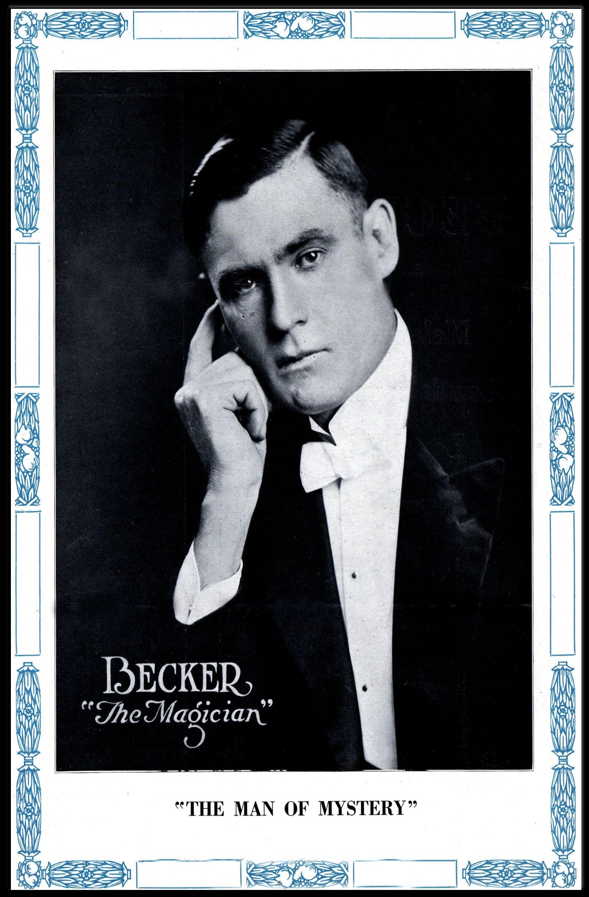 Vintage Magician Becker Magic and Mystery Poster - Cultural or Heritage Poster