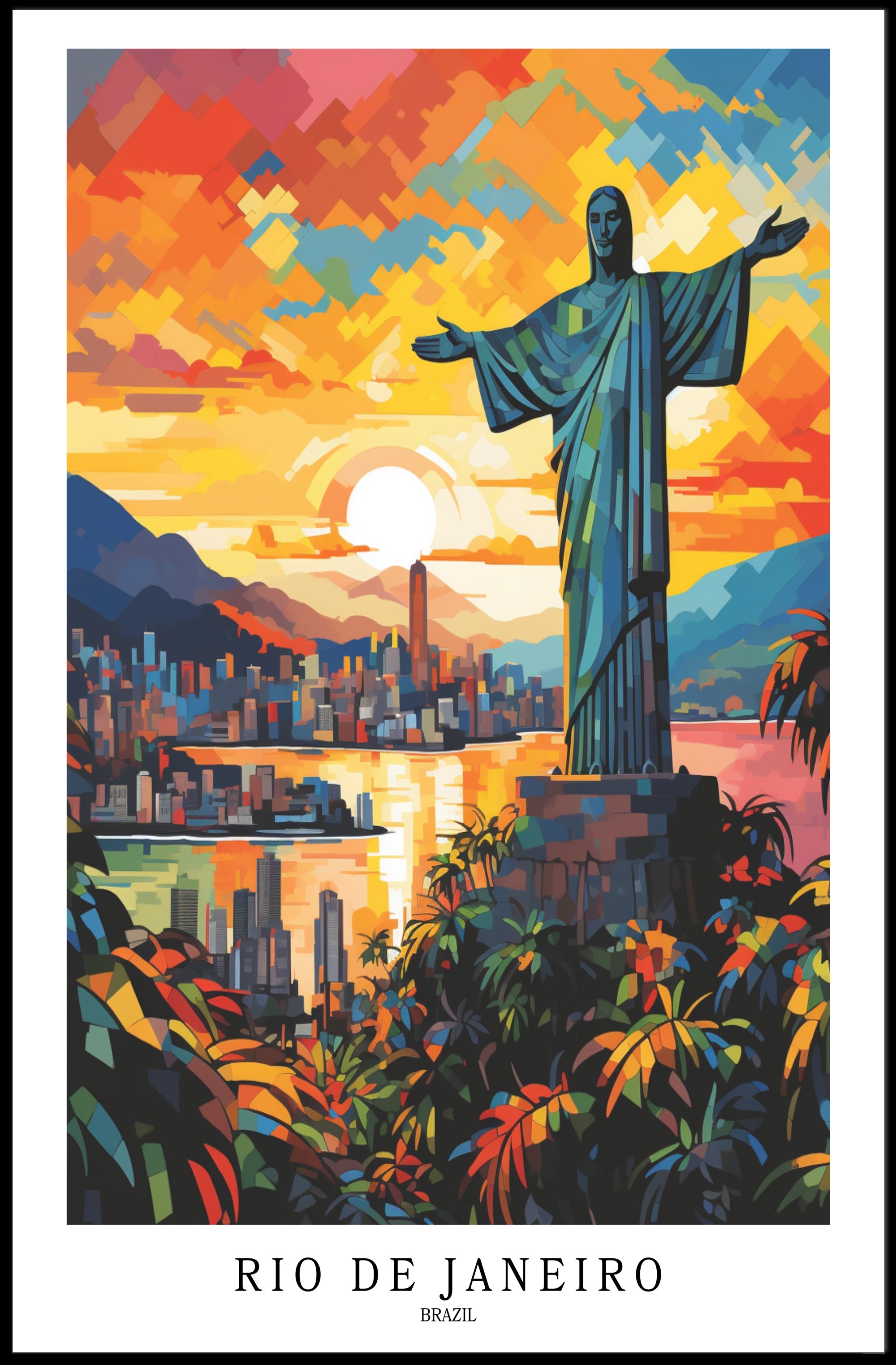 Rio de Janeiro Sunset Poster PosterGoat