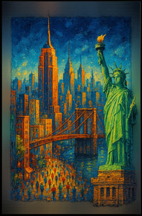City of Dreams New York Skyline Art Poster