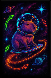 Cosmic Capybara Adventure Poster