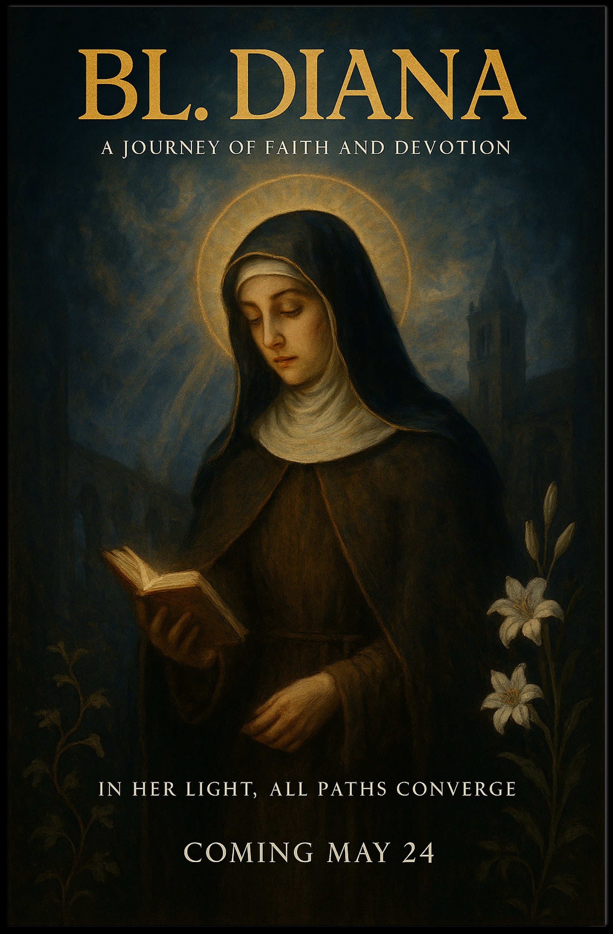 Bl. Diana A Journey of Faith and Devotion Poster PosterGoat