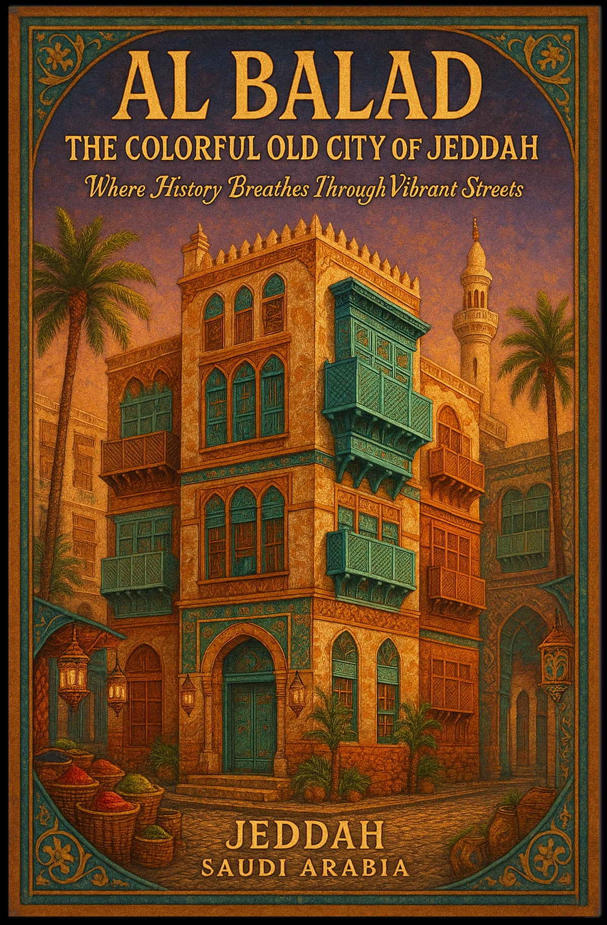 Al Balad The Colorful Old City Of Poster